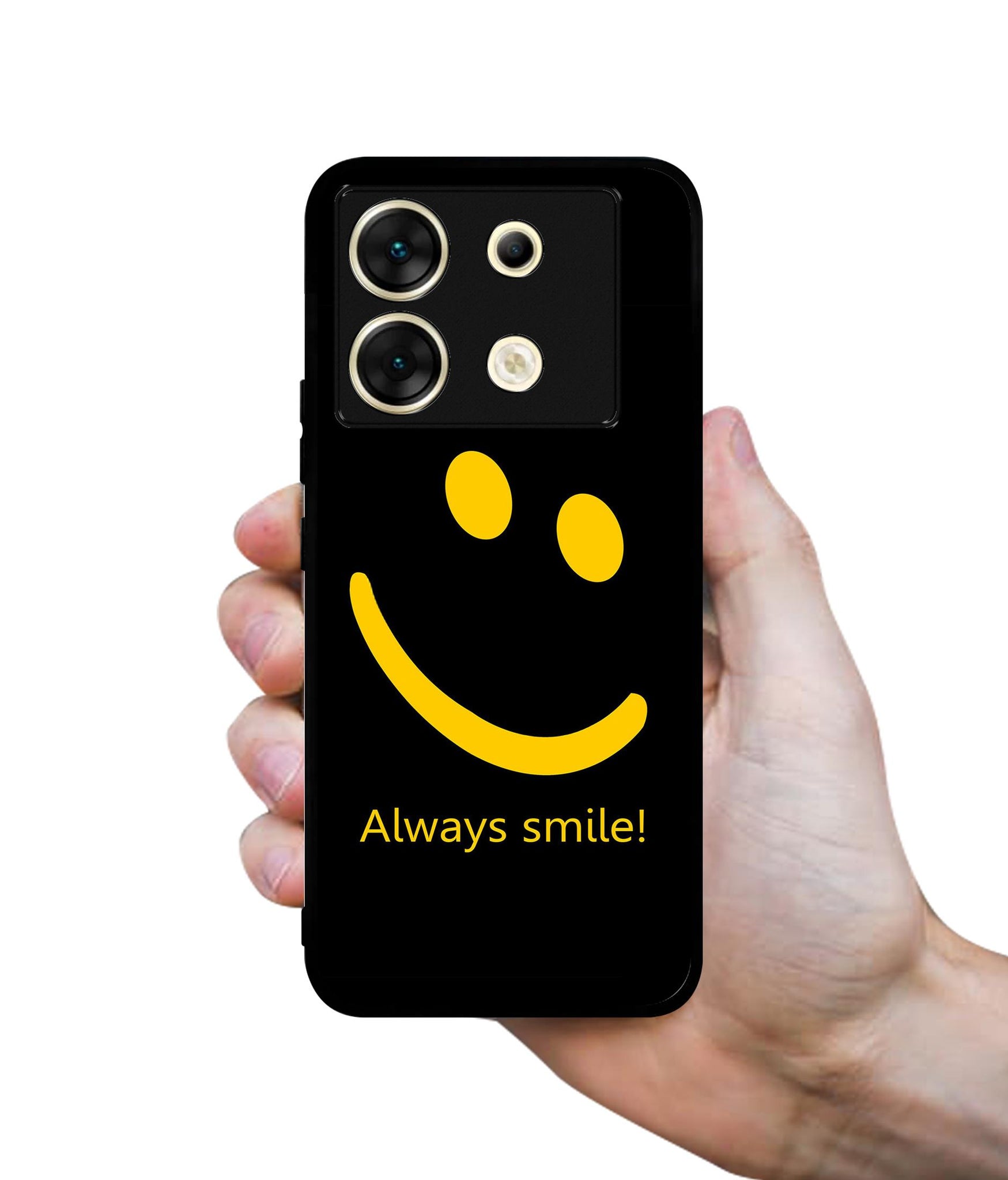 Always Smile Quote Designer 2D Printed Back Case Cover for Infinix Zero 30 5G