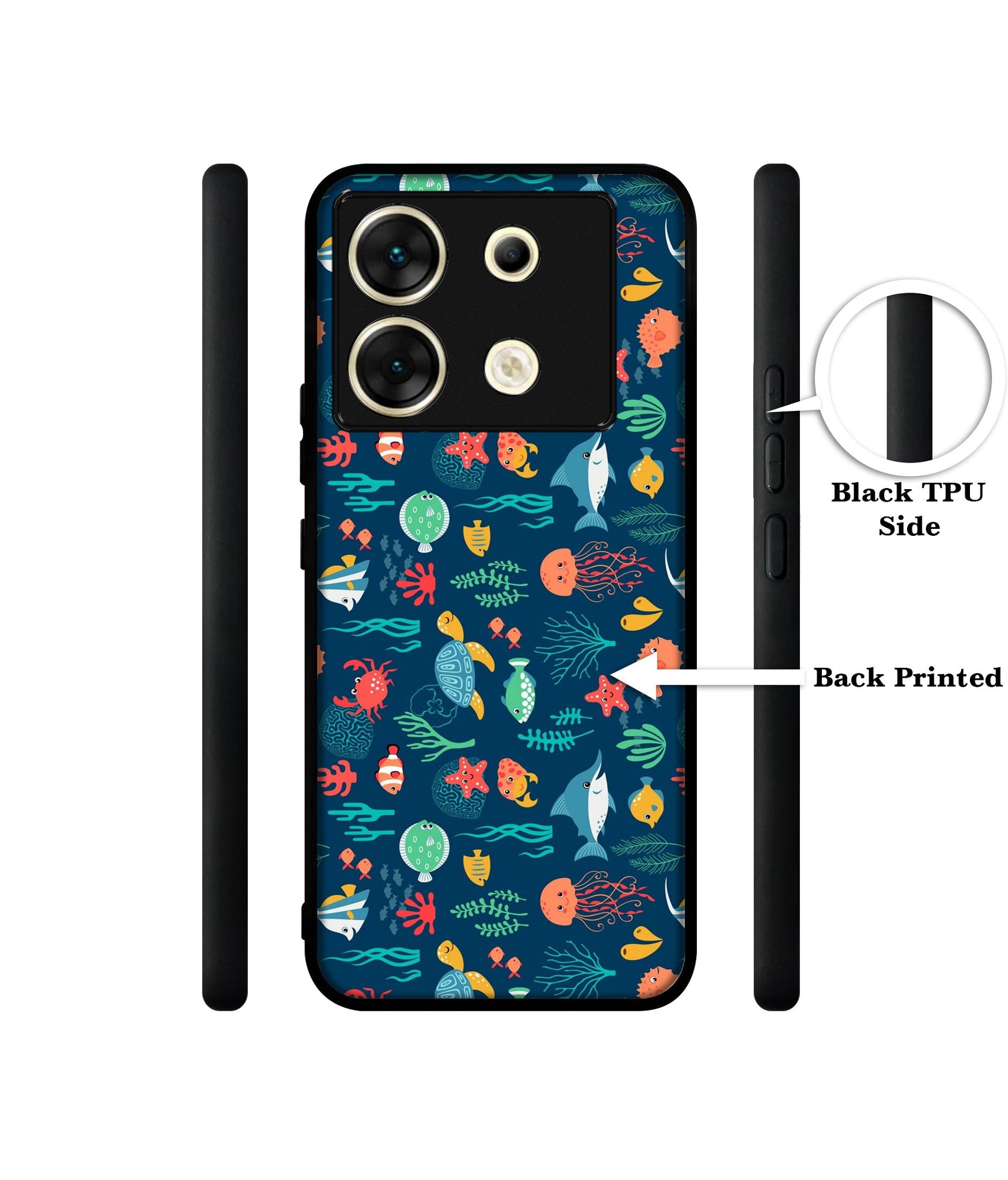 Aquarium Texture Designer 2D Printed Back Case Cover for Infinix Zero 30 5G