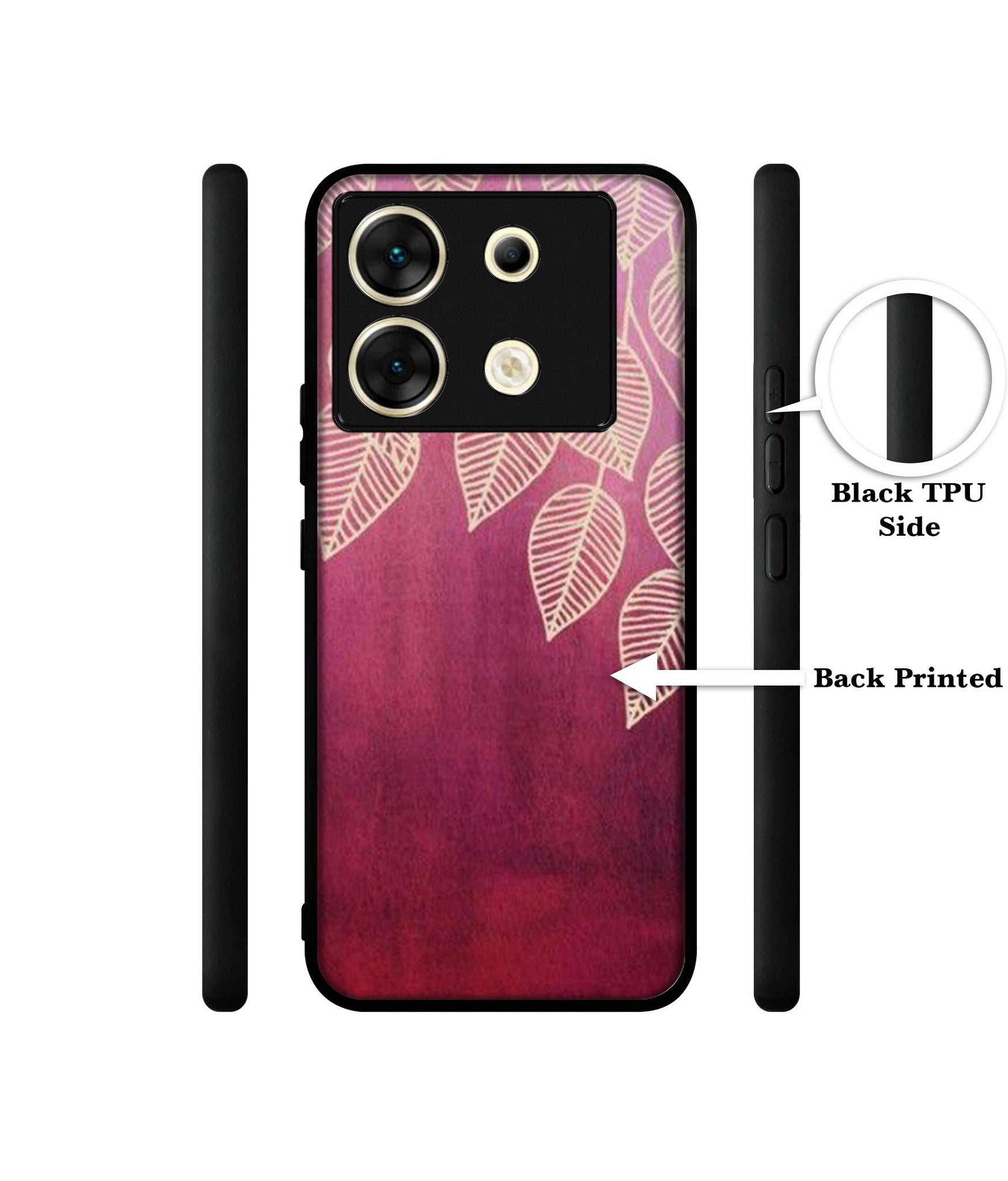 Leaf Pattern Designer 2D Printed Back Case Cover for Infinix Zero 30 5G