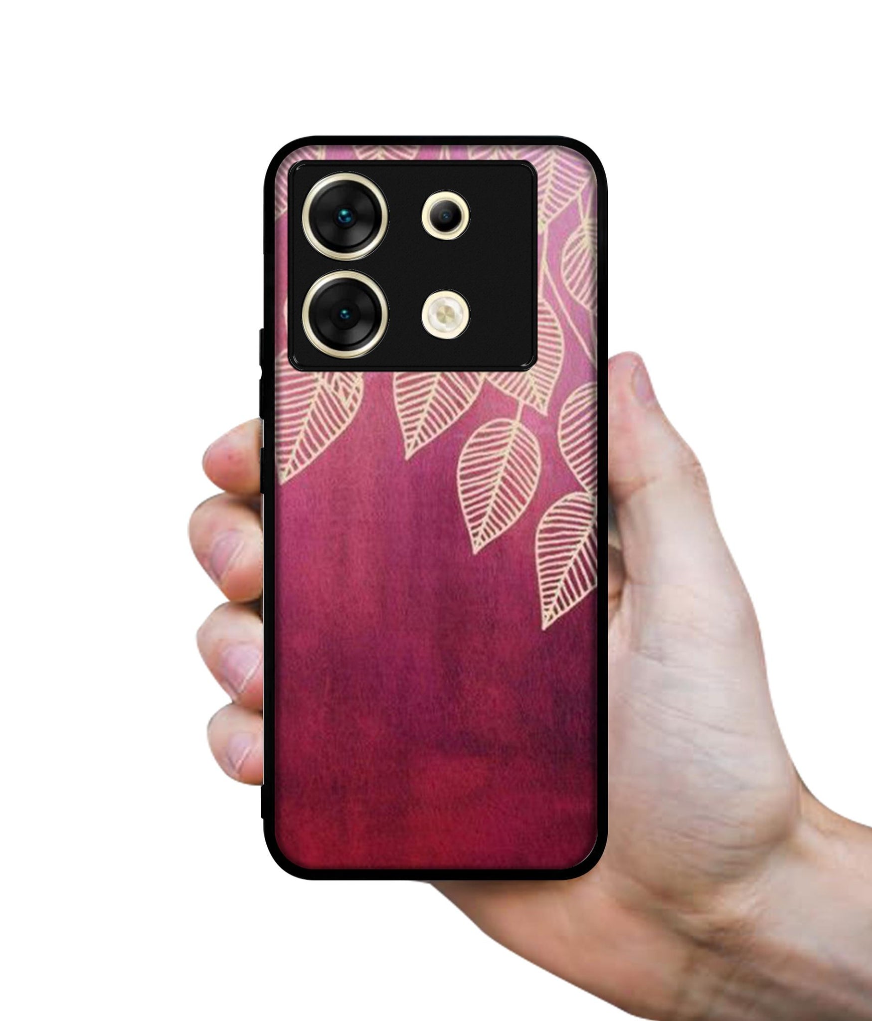 Leaf Pattern Designer 2D Printed Back Case Cover for Infinix Zero 30 5G