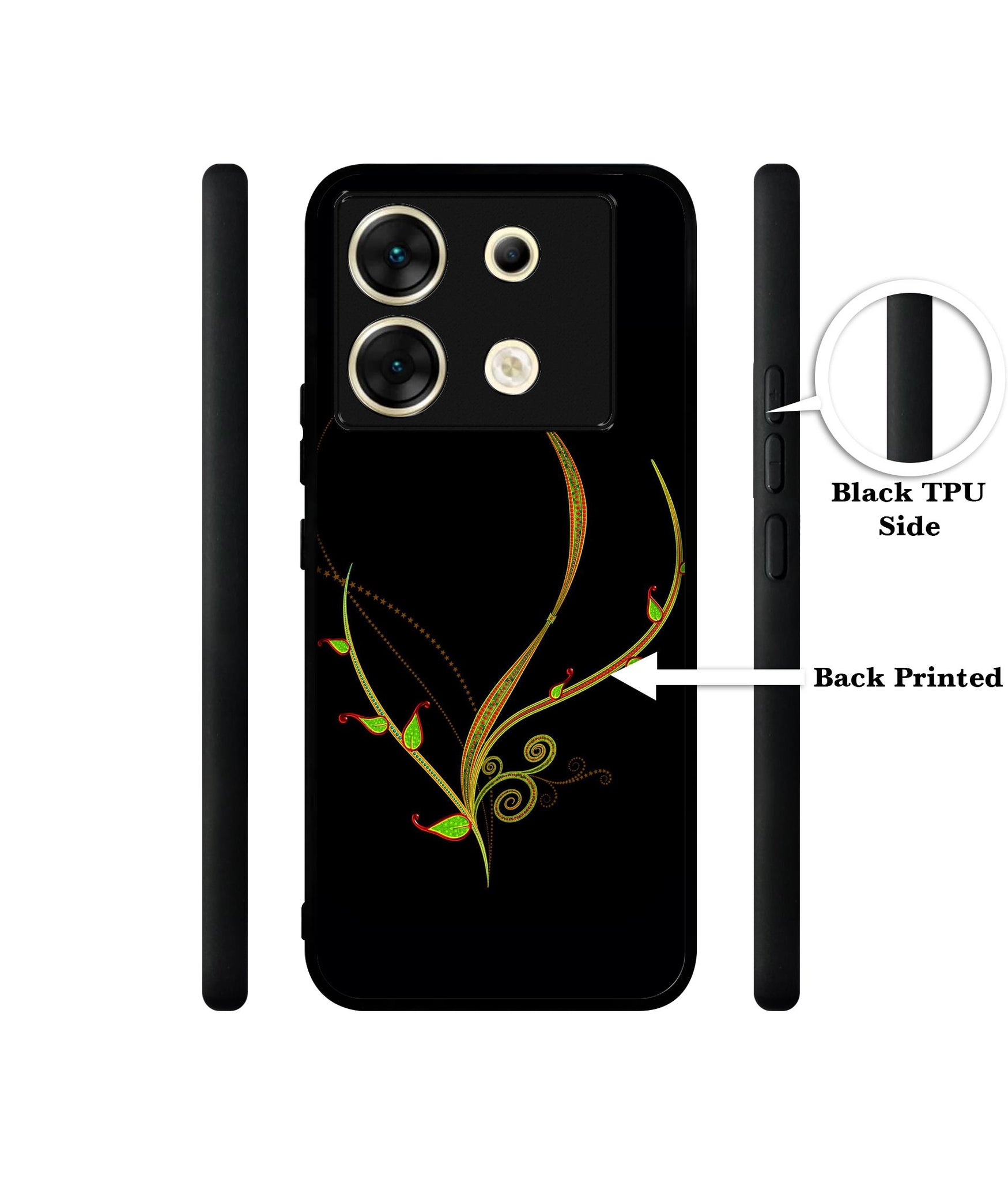 Yellow Pattern Designer 2D Printed Back Case Cover for Infinix Zero 30 5G