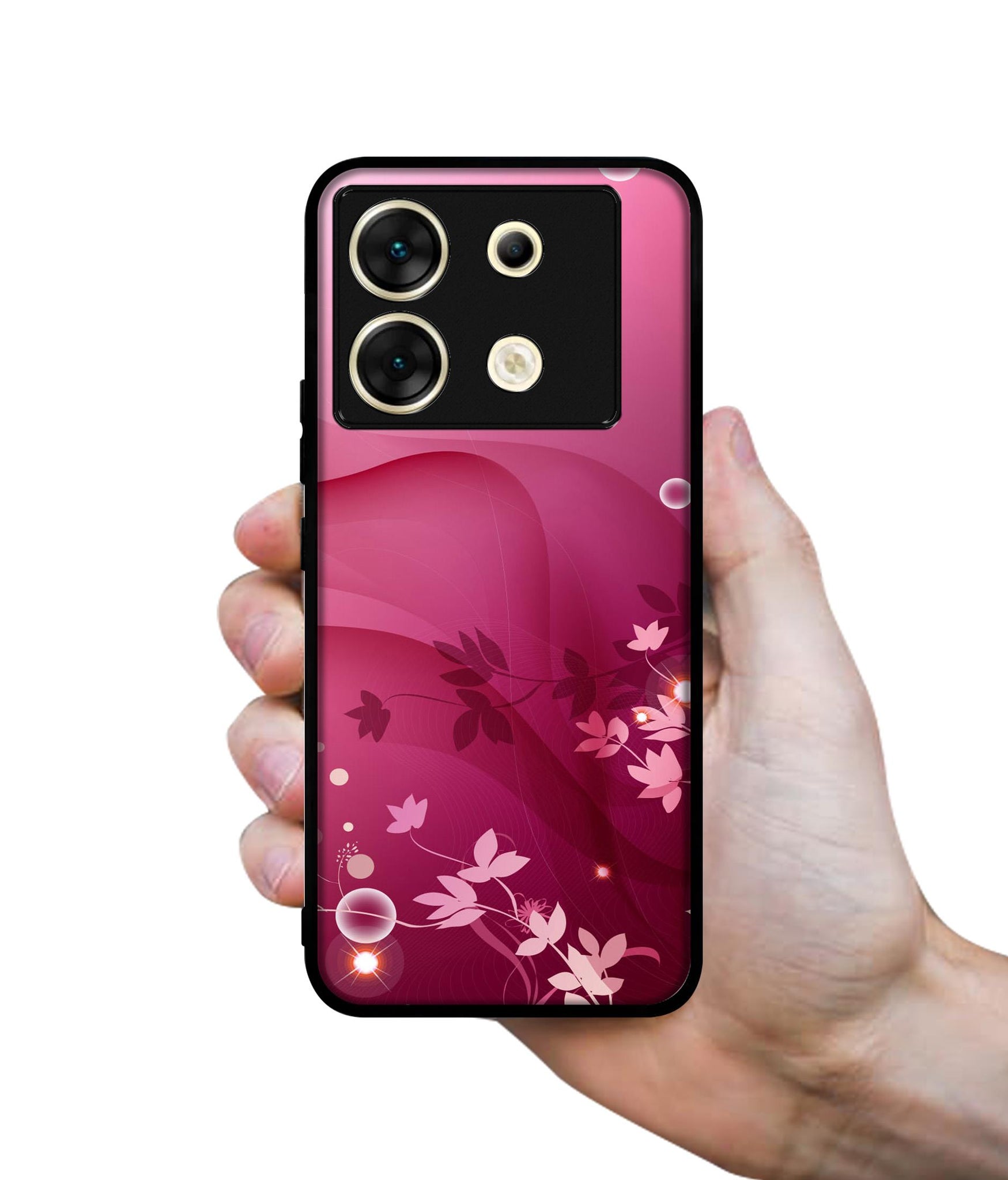 Pink Abstract Designer 2D Printed Back Case Cover for Infinix Zero 30 5G