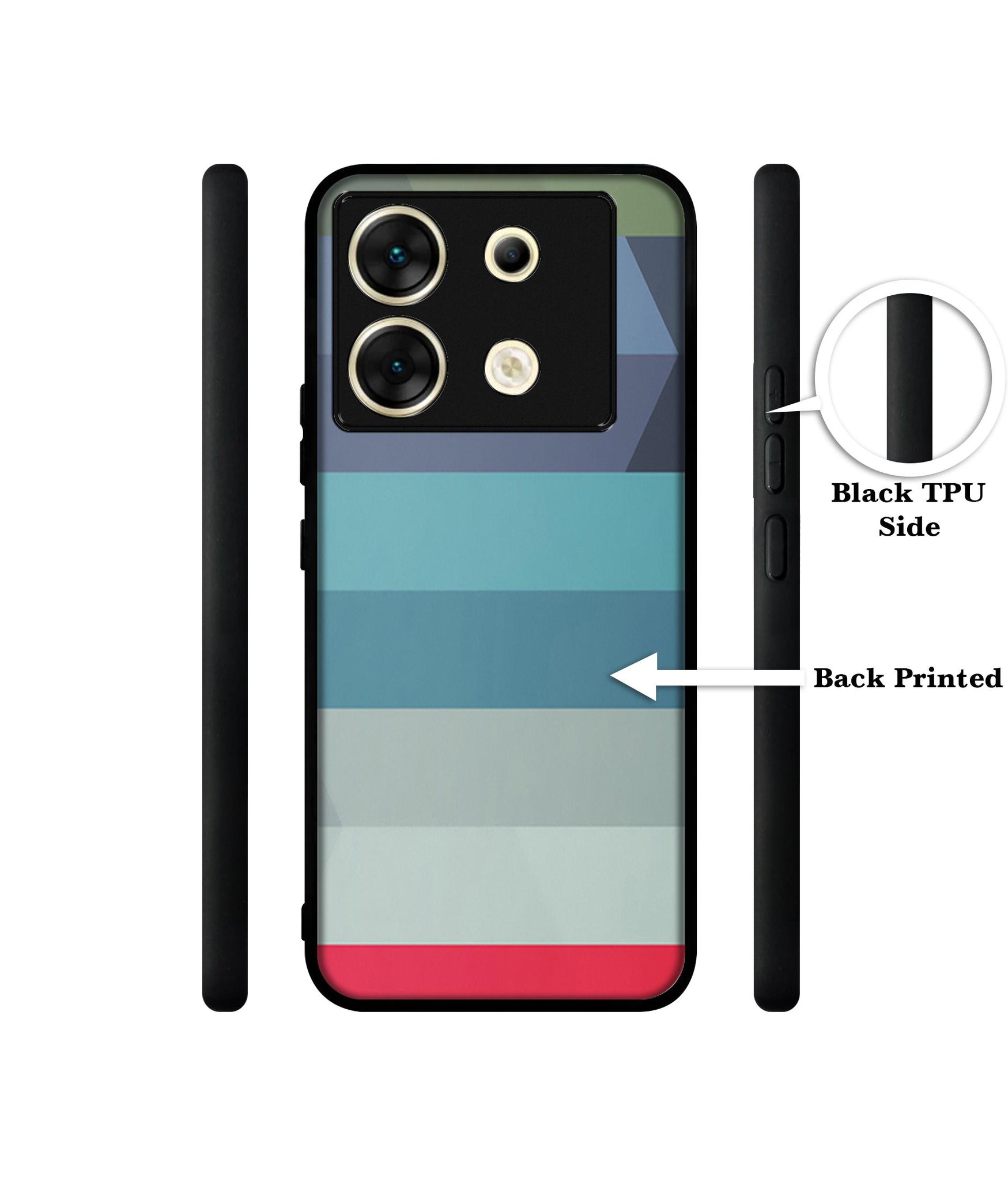 Colorful Lines Designer 2D Printed Back Case Cover for Infinix Zero 30 5G