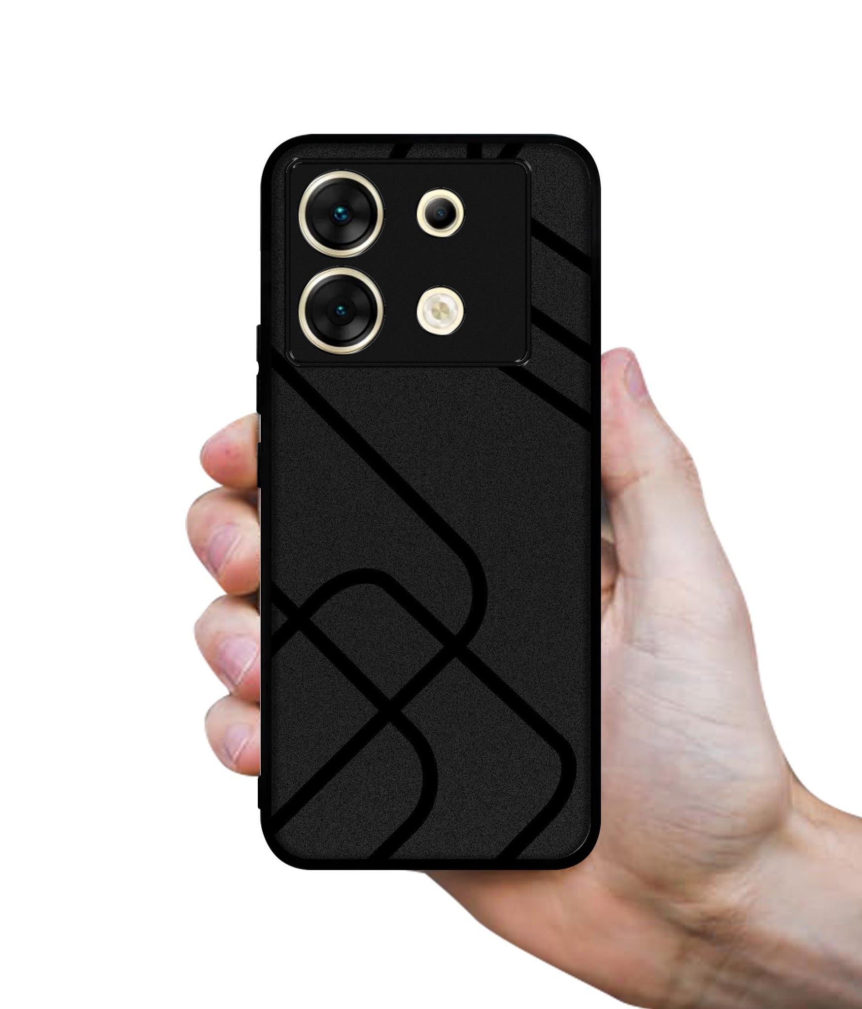 Zig-Zag Black Line Designer 2D Printed Back Case Cover for Infinix Zero 30 5G