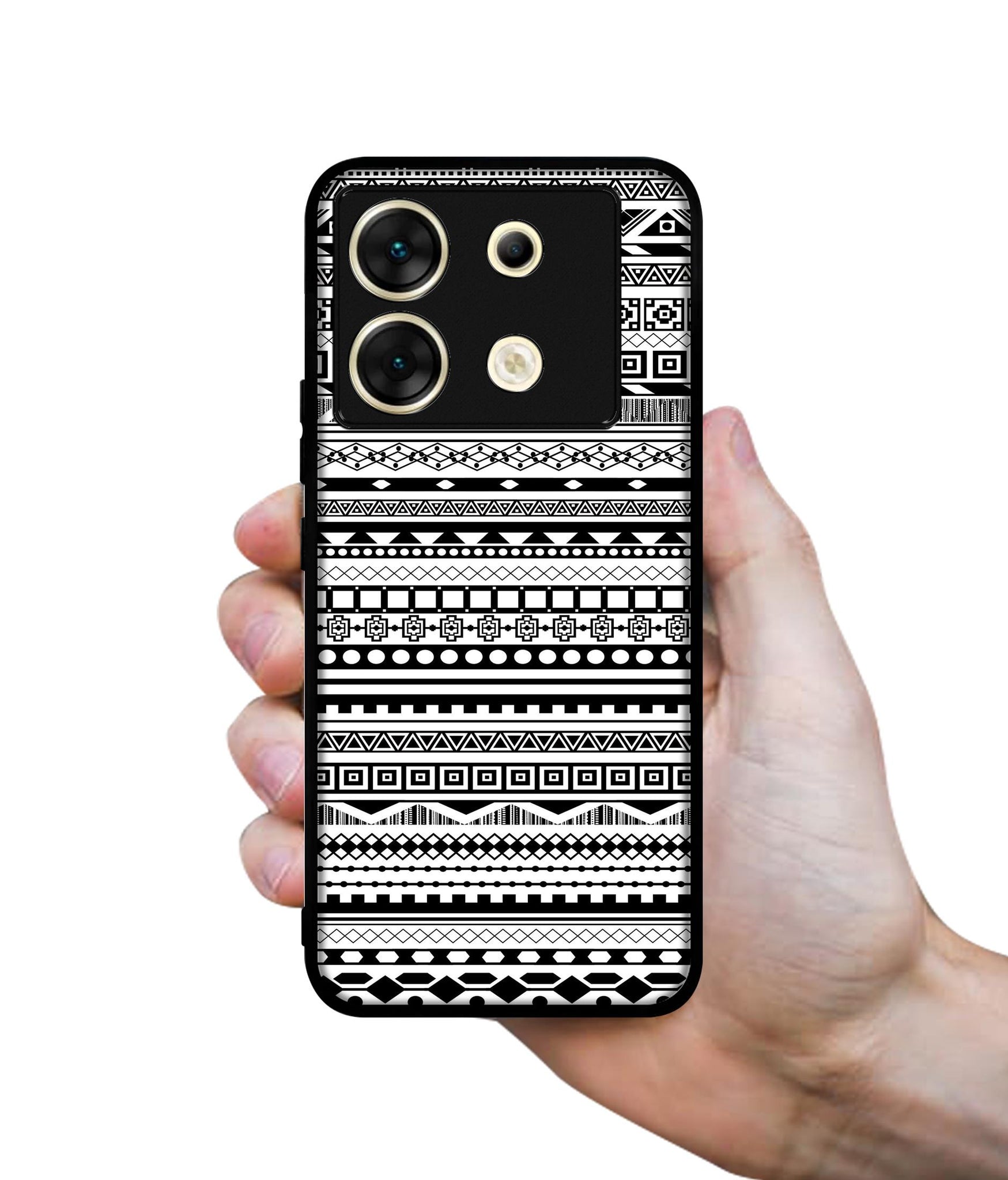 Black & White Patterns Designer 2D Printed Back Case Cover for Infinix Zero 30 5G