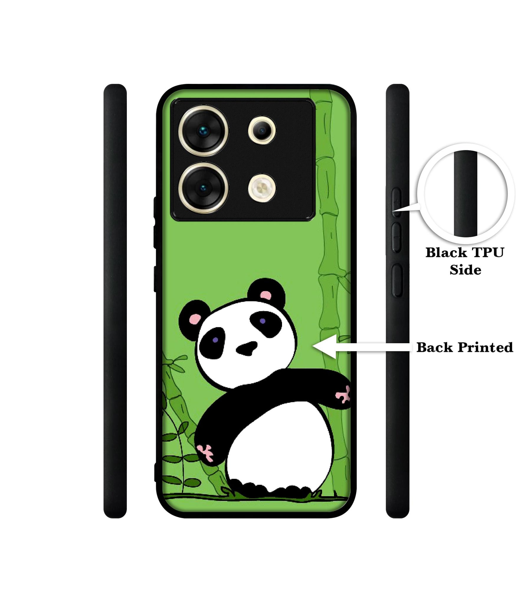 Panda with Bamboo Designer 2D Printed Back Case Cover for Infinix Zero 30 5G