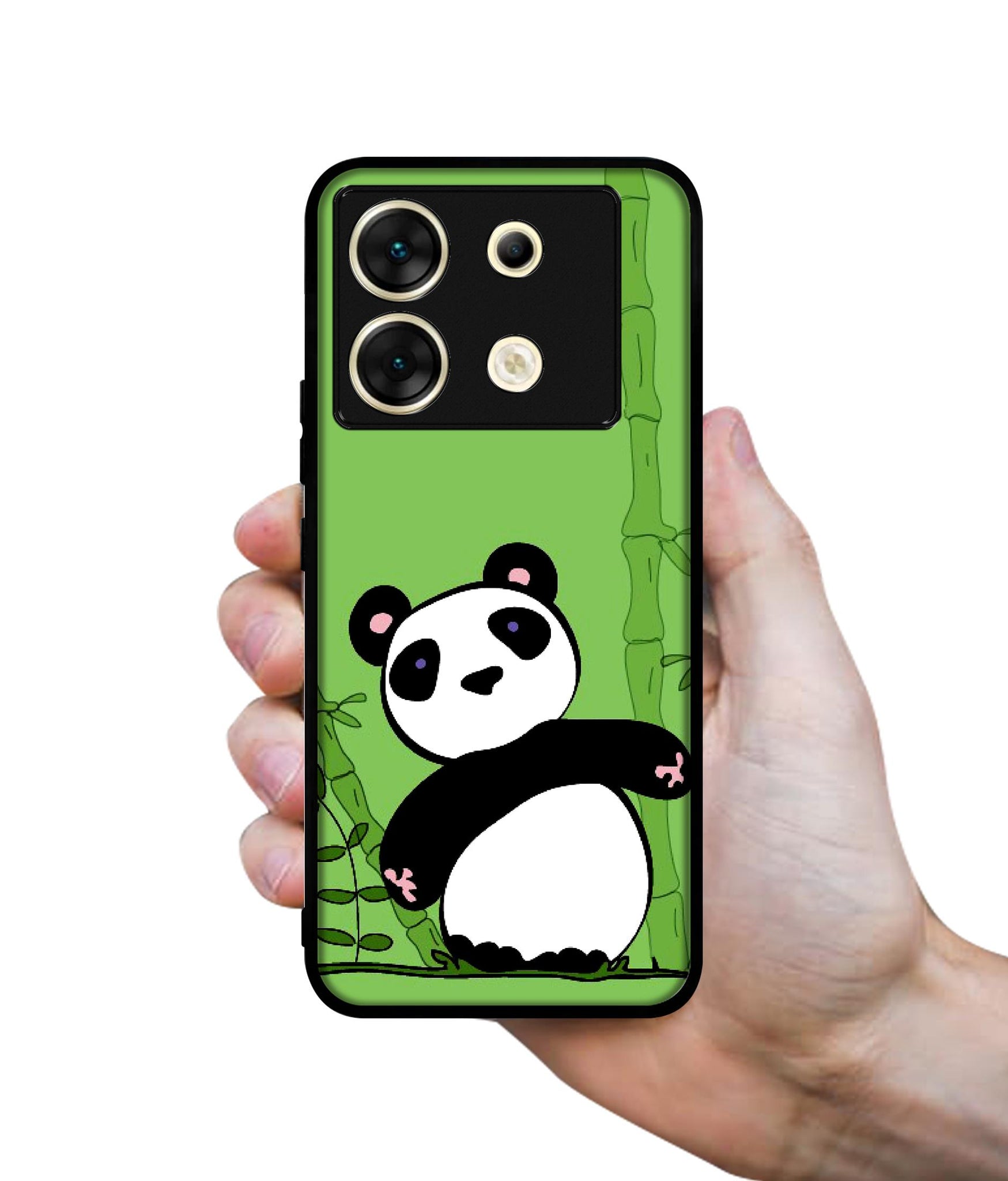 Panda with Bamboo Designer 2D Printed Back Case Cover for Infinix Zero 30 5G