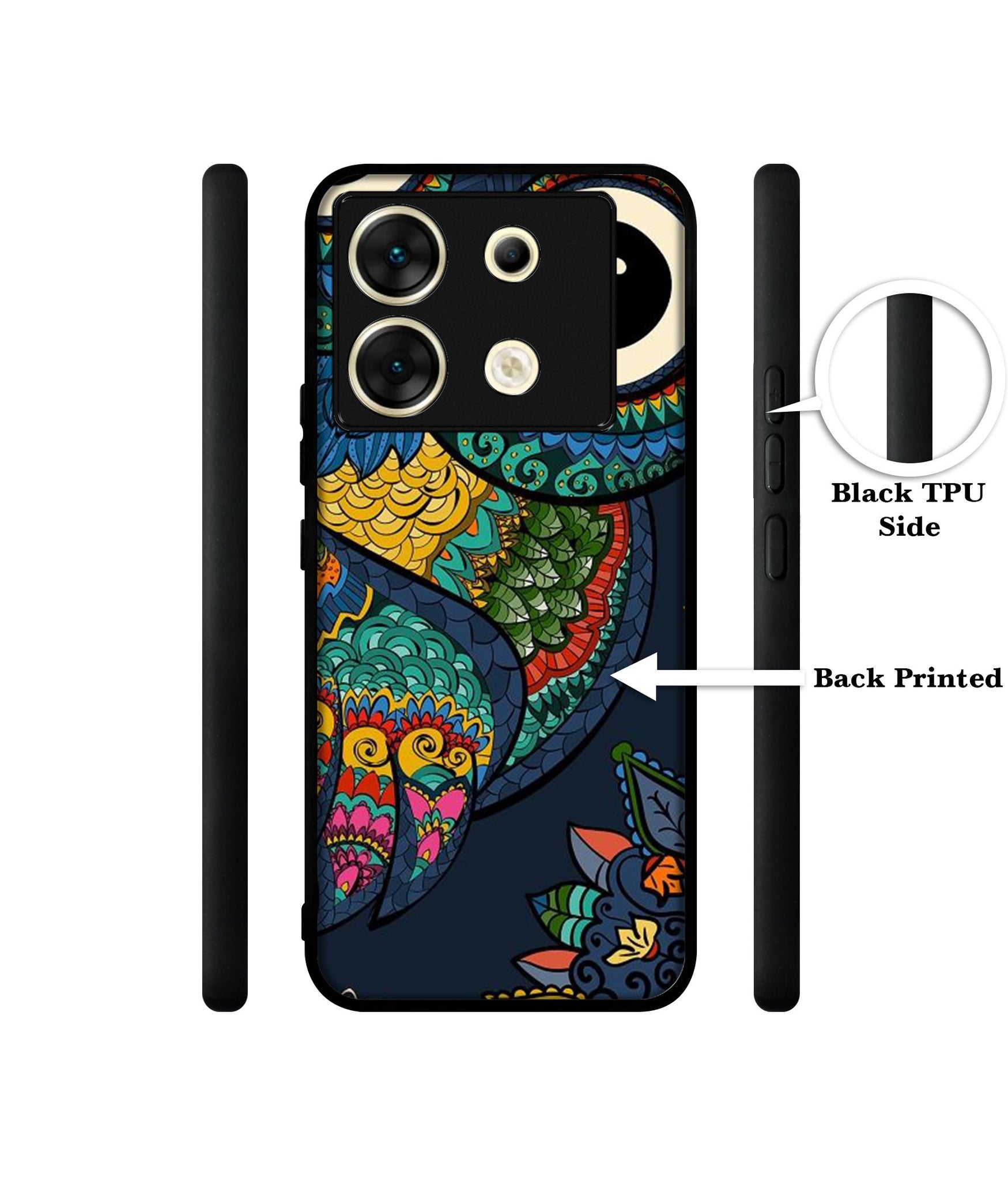 Owl Illustration Designer 2D Printed Back Case Cover for Infinix Zero 30 5G