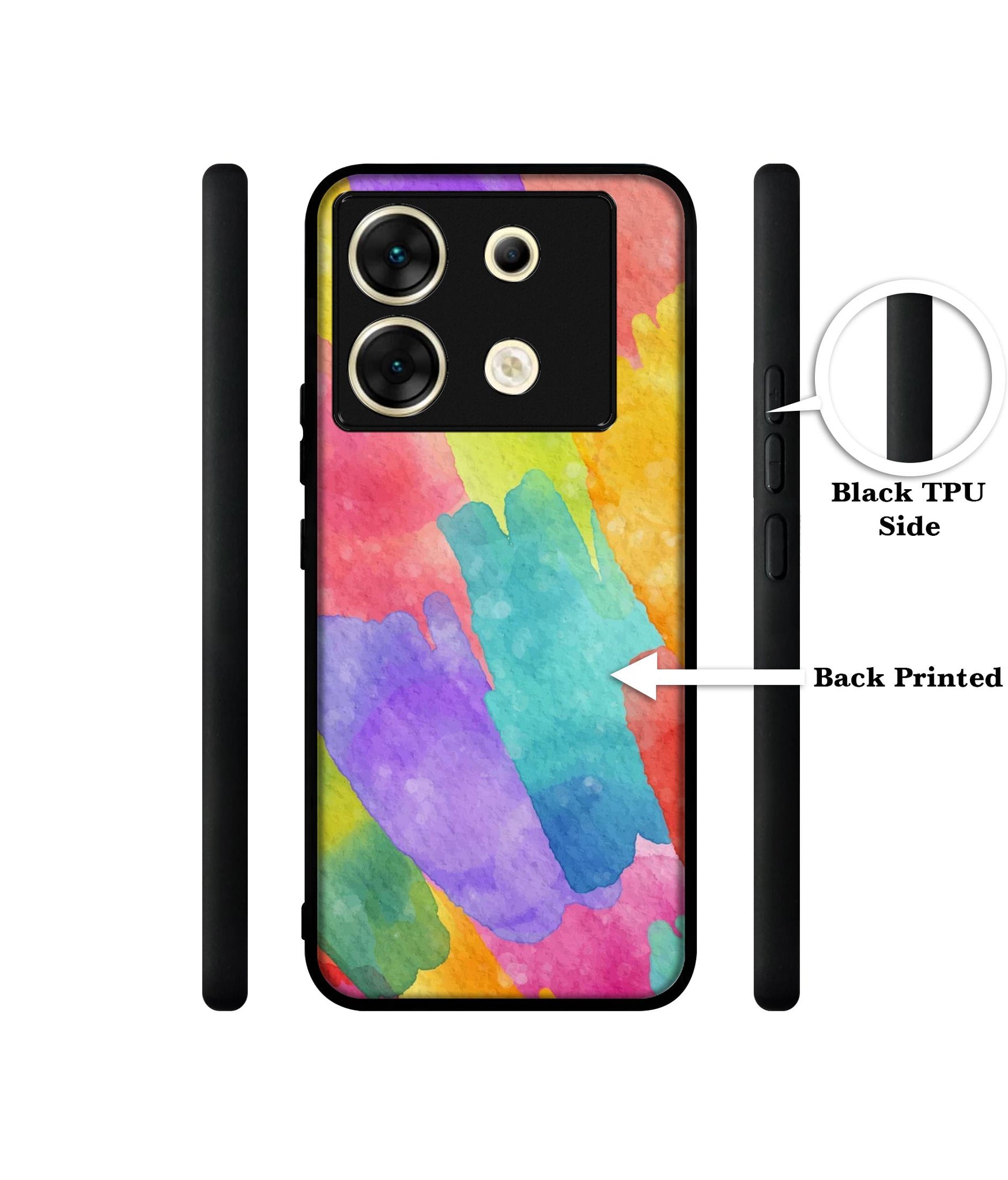 Water Paint Colorful Abstract Designer 2D Printed Back Case Cover for Infinix Zero 30 5G