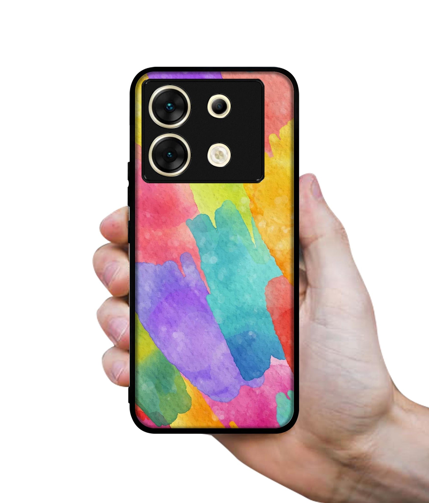 Water Paint Colorful Abstract Designer 2D Printed Back Case Cover for Infinix Zero 30 5G