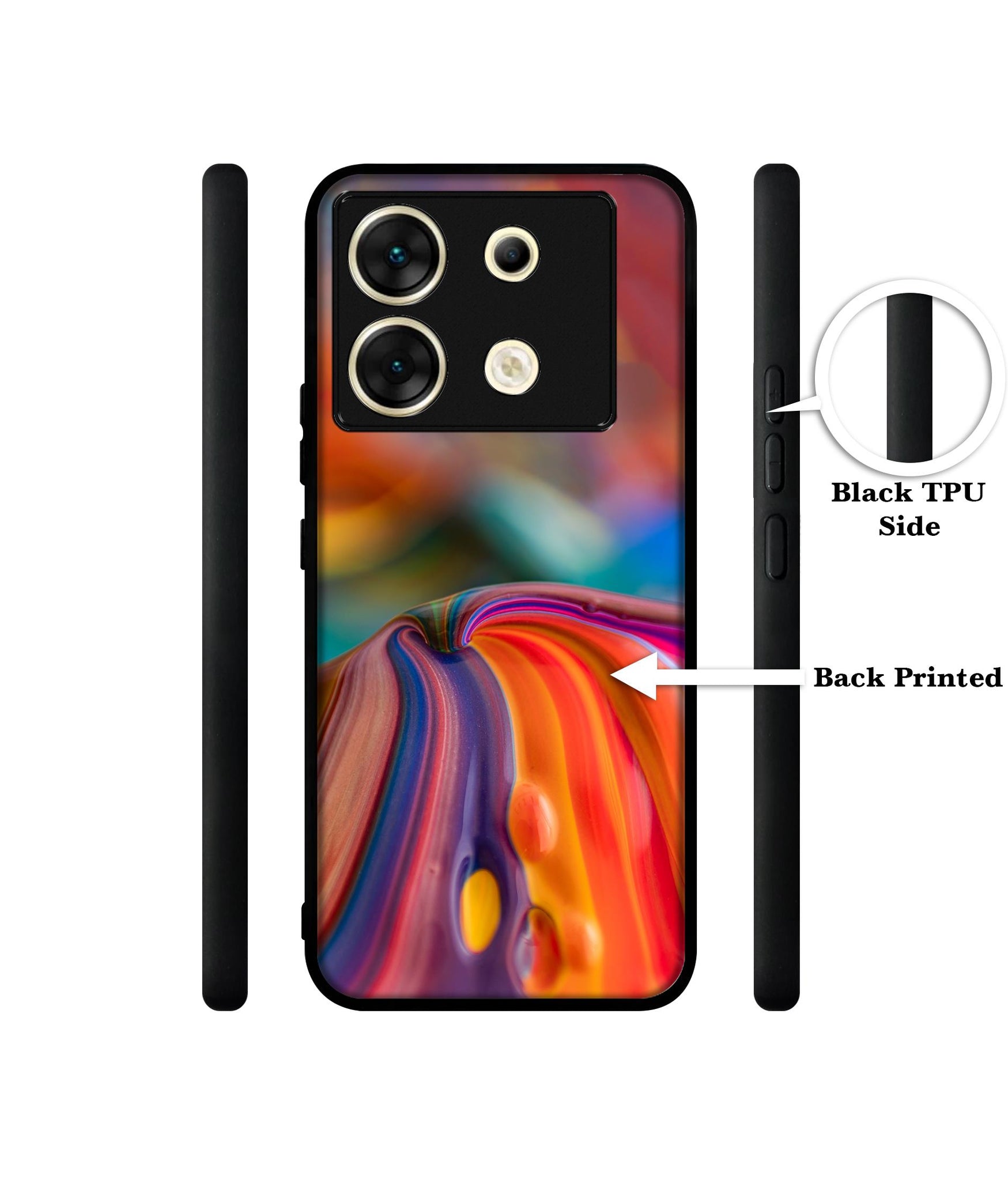 Rainbow Colors Designer 2D Printed Back Case Cover for Infinix Zero 30 5G