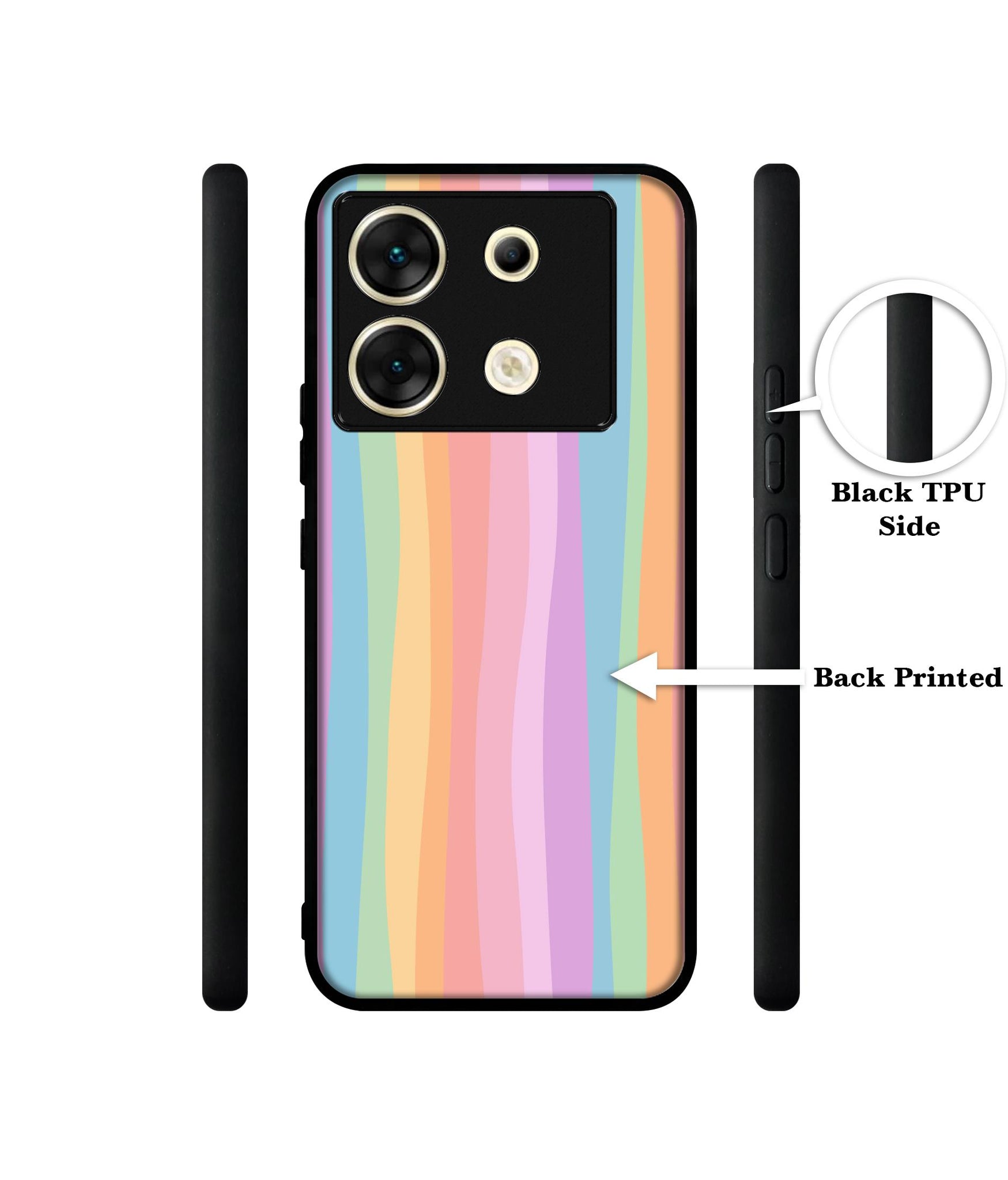 Cool Rainbow Designer 2D Printed Back Case Cover for Infinix Zero 30 5G