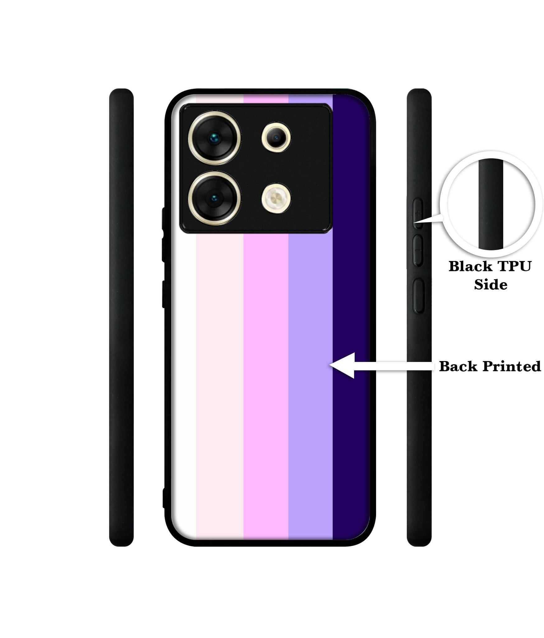 Pink and Purple Lines Designer 2D Printed Back Case Cover for Infinix Zero 30 5G