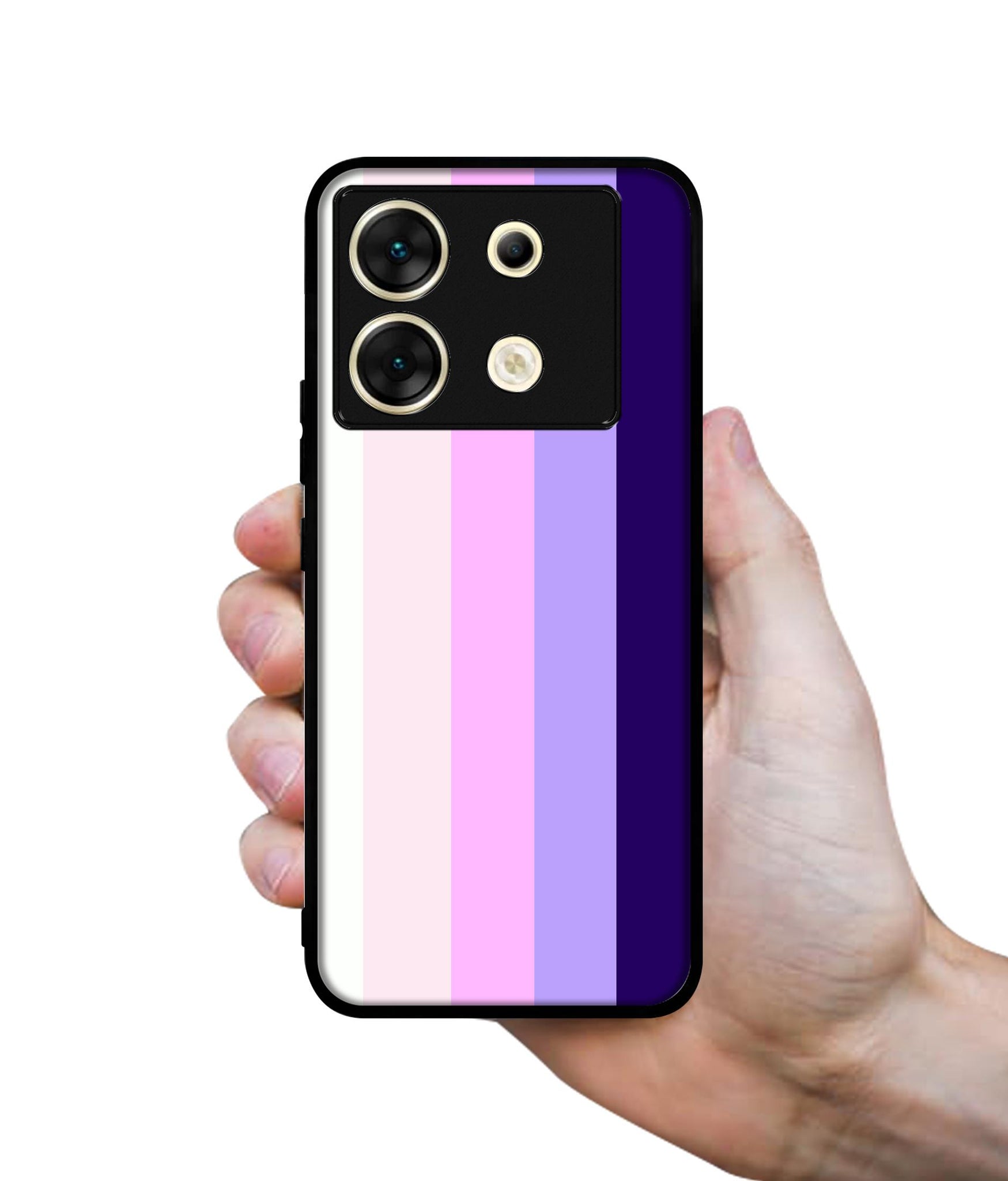 Pink and Purple Lines Designer 2D Printed Back Case Cover for Infinix Zero 30 5G