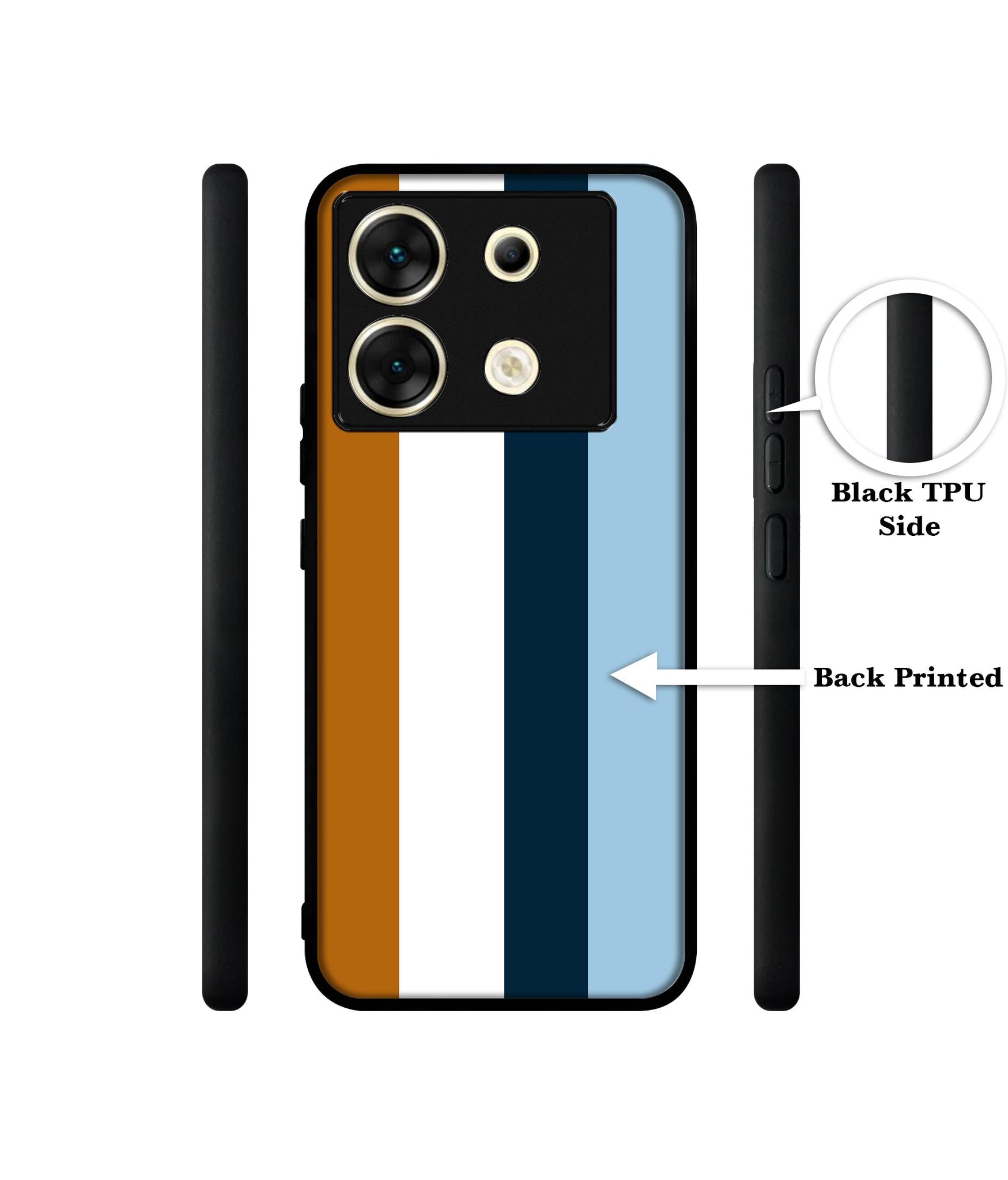 Color Stripes Designer 2D Printed Back Case Cover for Infinix Zero 30 5G