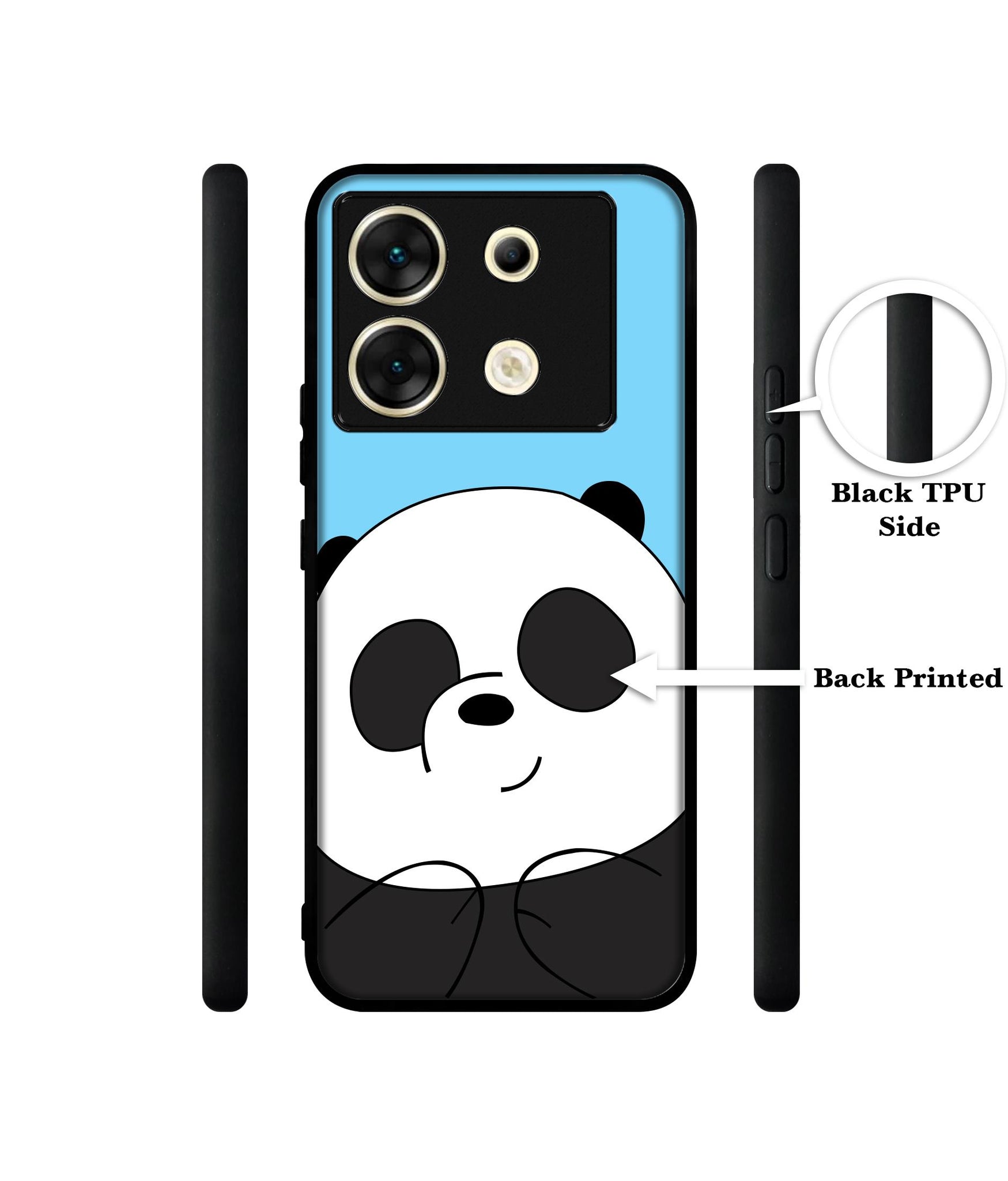 Cute Panda Designer 2D Printed Back Case Cover for Infinix Zero 30 5G