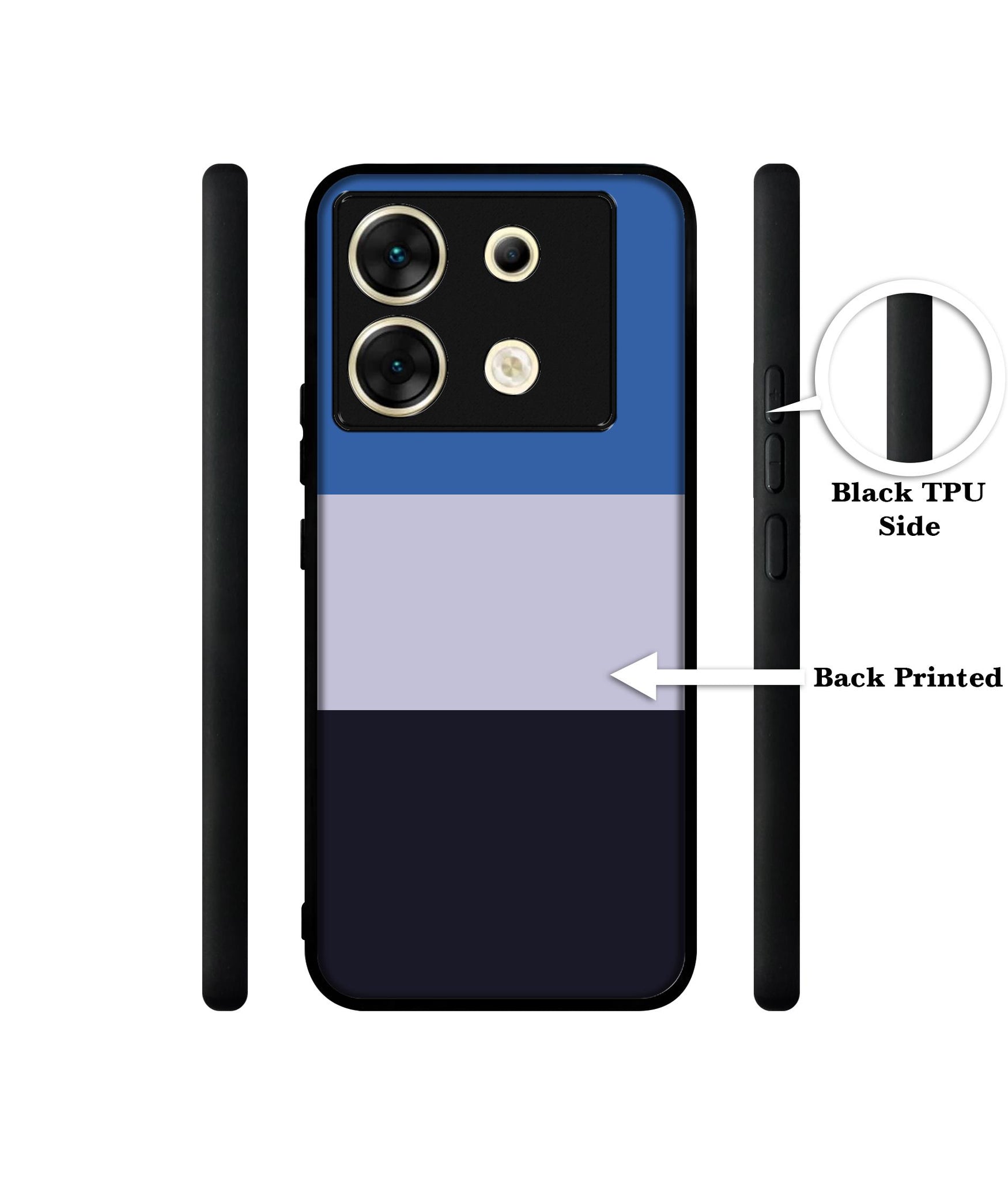 Three Color Stripes Designer 2D Printed Back Case Cover for Infinix Zero 30 5G