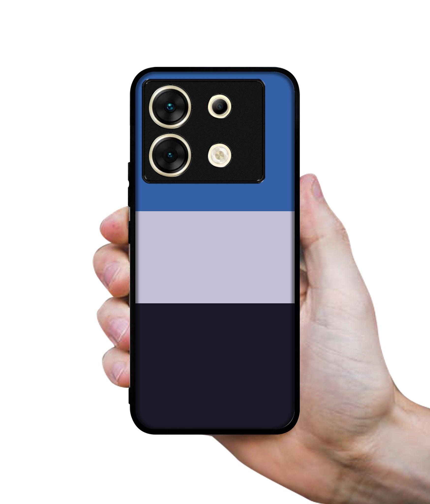 Three Color Stripes Designer 2D Printed Back Case Cover for Infinix Zero 30 5G