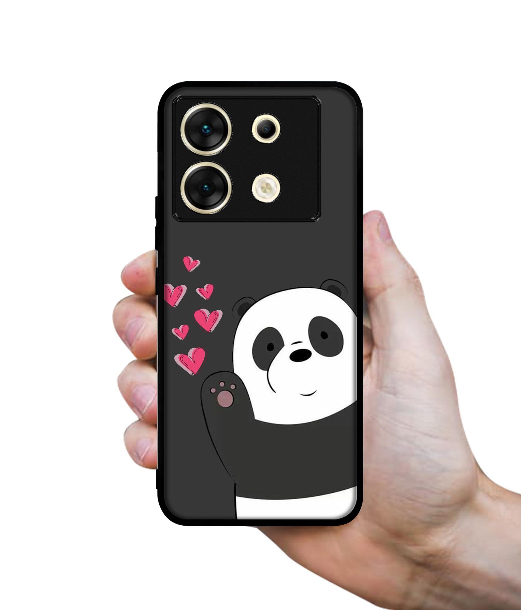 Love Panda Designer 2D Printed Back Case Cover for Infinix Zero 30 5G