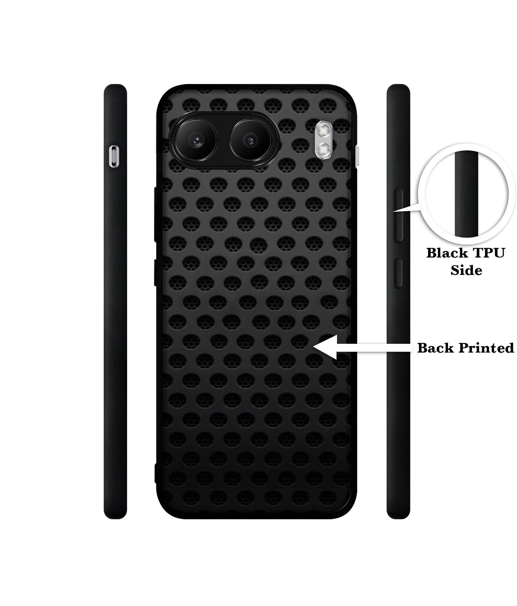 Black Circle Designer 2D Printed Back Case Cover for OnePlus Nord 4 5G