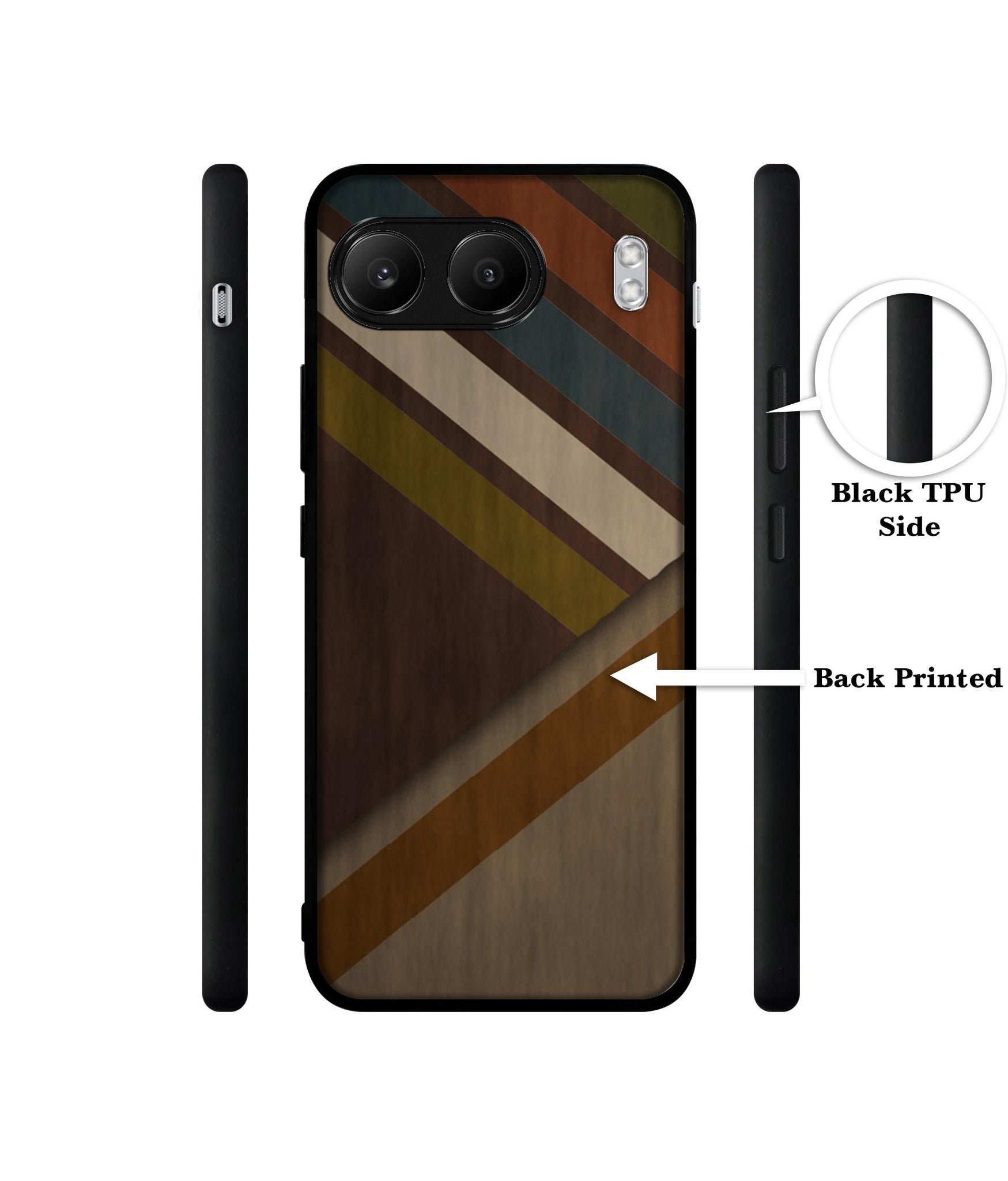 Colorful Wooden Pattern Designer 2D Printed Back Case Cover for OnePlus Nord 4 5G