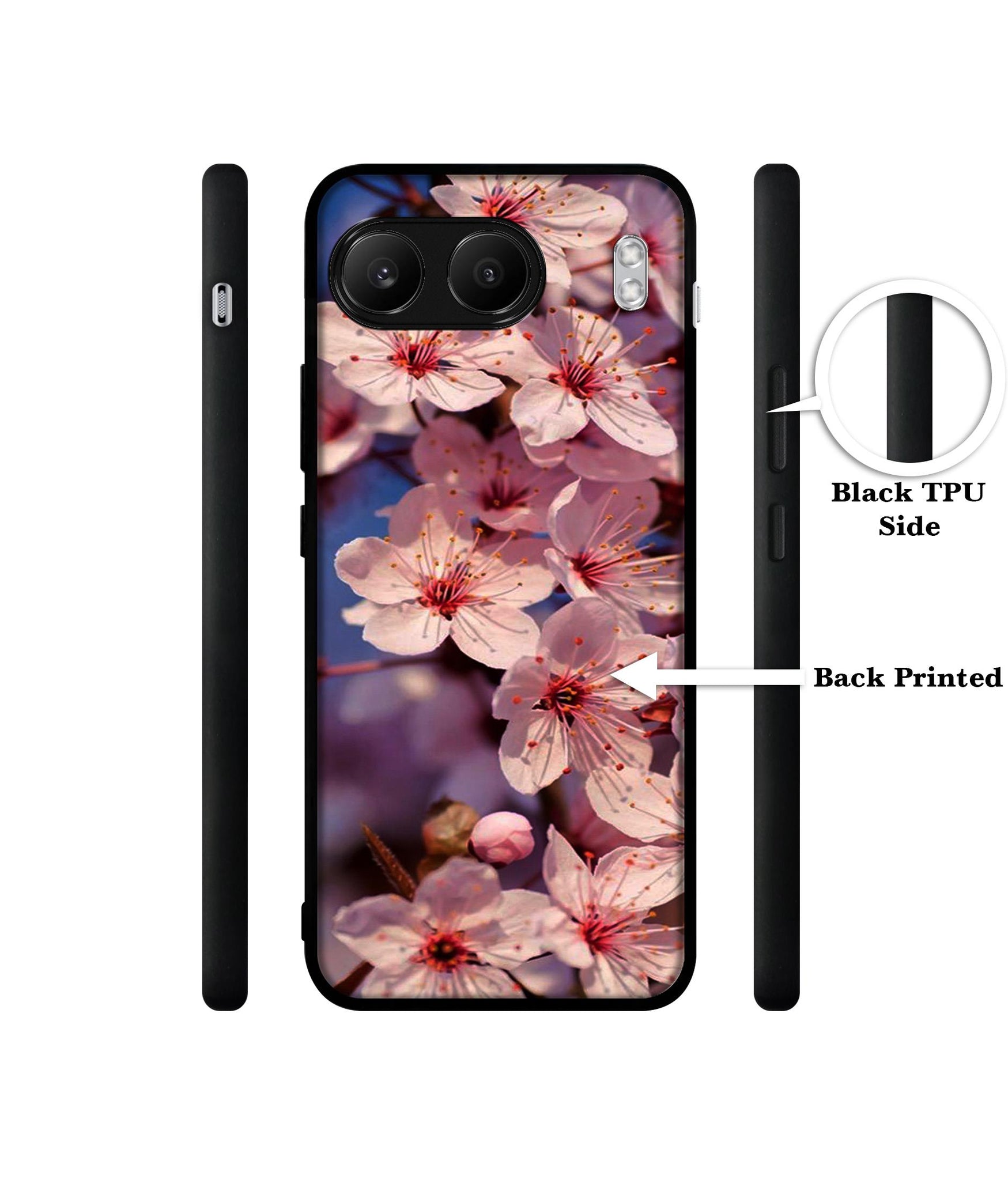Pink Flowers Pattern Designer 2D Printed Back Case Cover for OnePlus Nord 4 5G