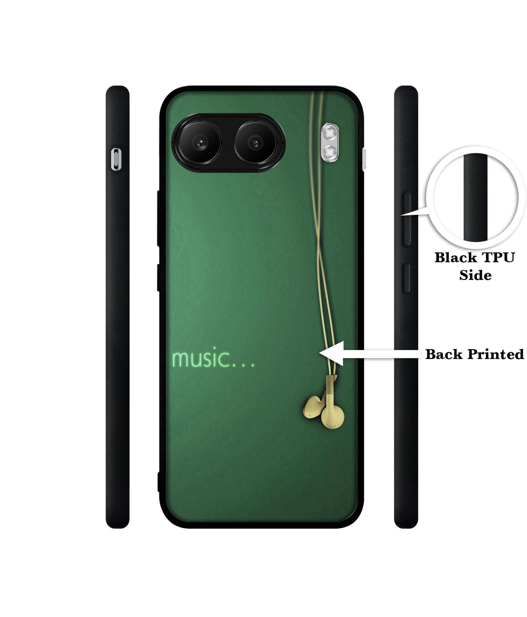 Headphone Music Designer 2D Printed Back Case Cover for OnePlus Nord 4 5G