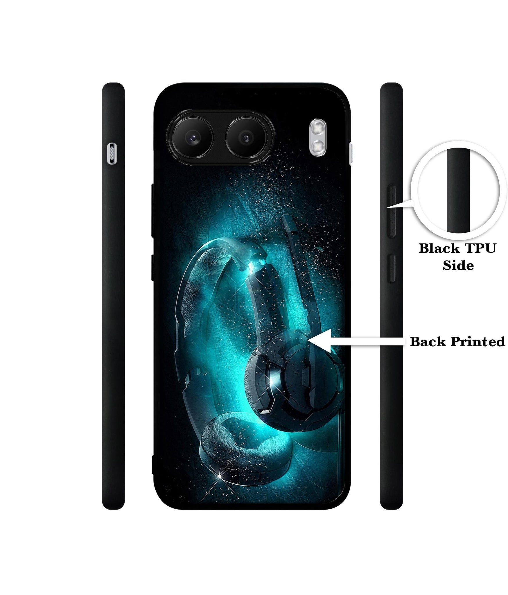 Cool Headphone Designer 2D Printed Back Case Cover for OnePlus Nord 4 5G
