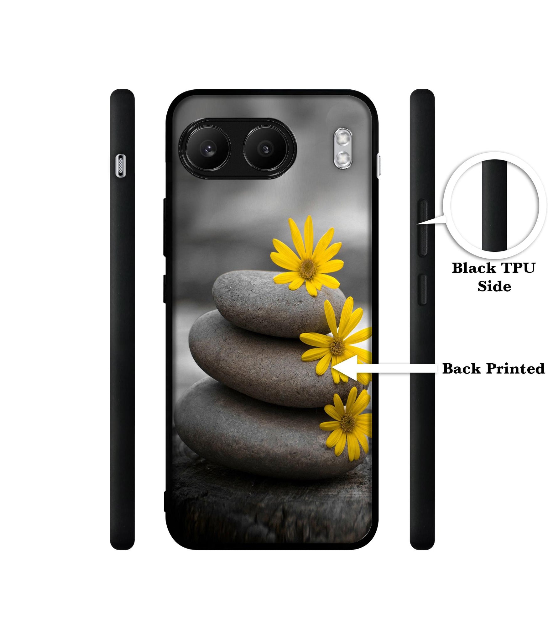 Stones And Flower Designer 2D Printed Back Case Cover for OnePlus Nord 4 5G