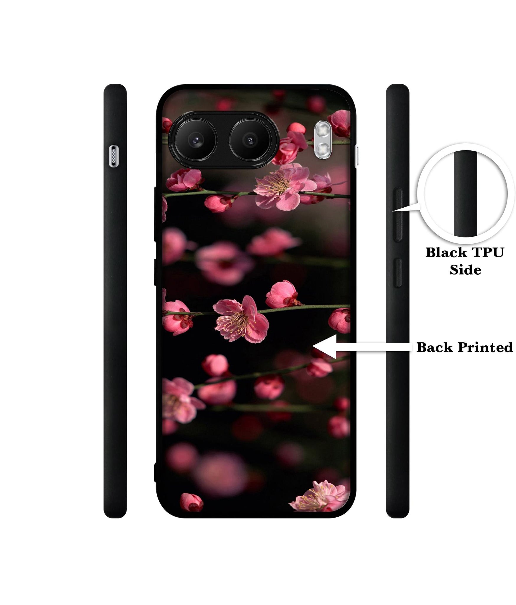 Pink Flowers Designer 2D Printed Back Case Cover for OnePlus Nord 4 5G
