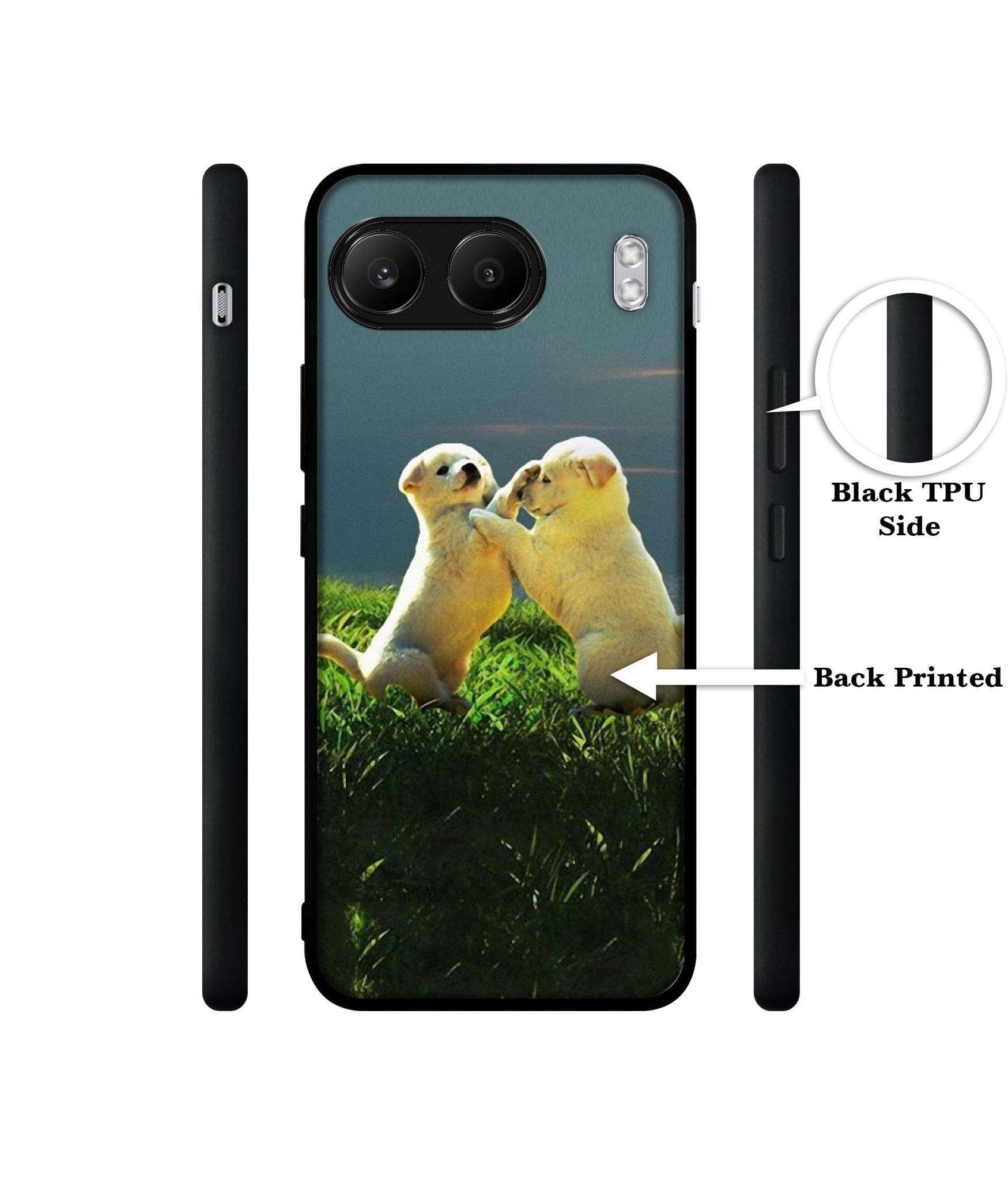 Puppy Couple Sunset Designer 2D Printed Back Case Cover for OnePlus Nord 4 5G