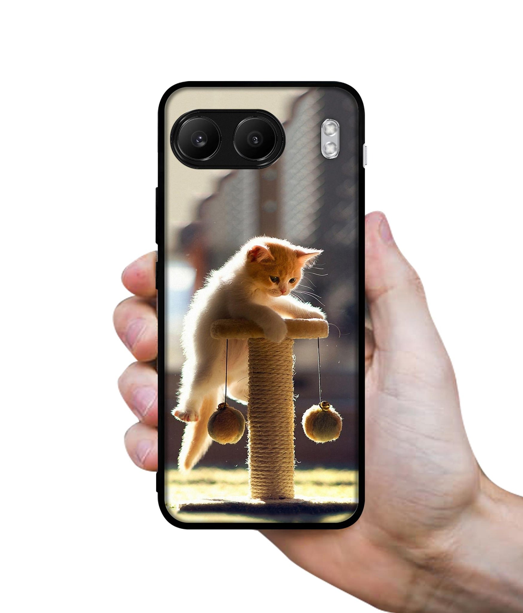 Cat Climbing Designer 2D Printed Back Case Cover for OnePlus Nord 4 5G