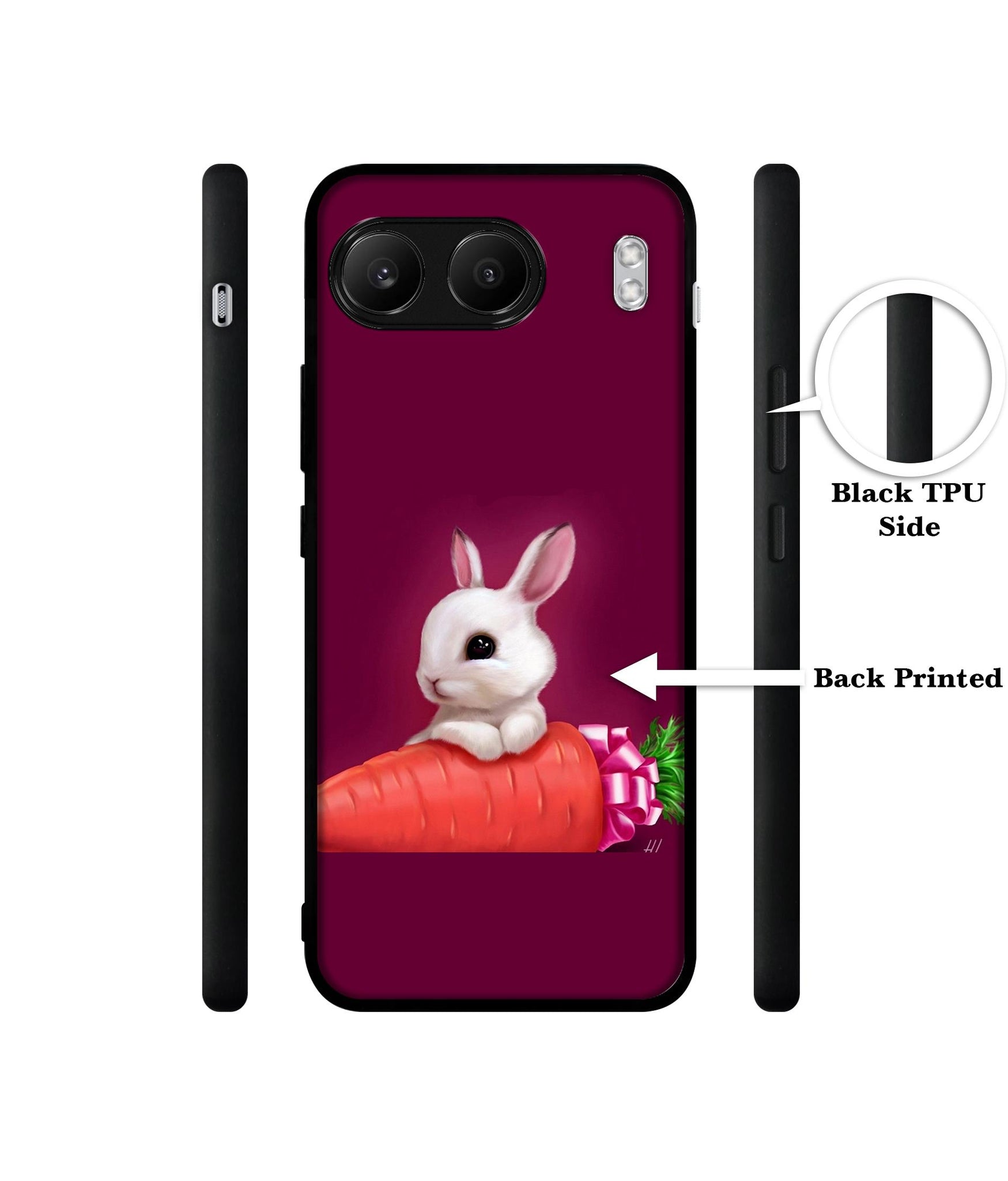 Bunny With Carrot Designer 2D Printed Back Case Cover for OnePlus Nord 4 5G