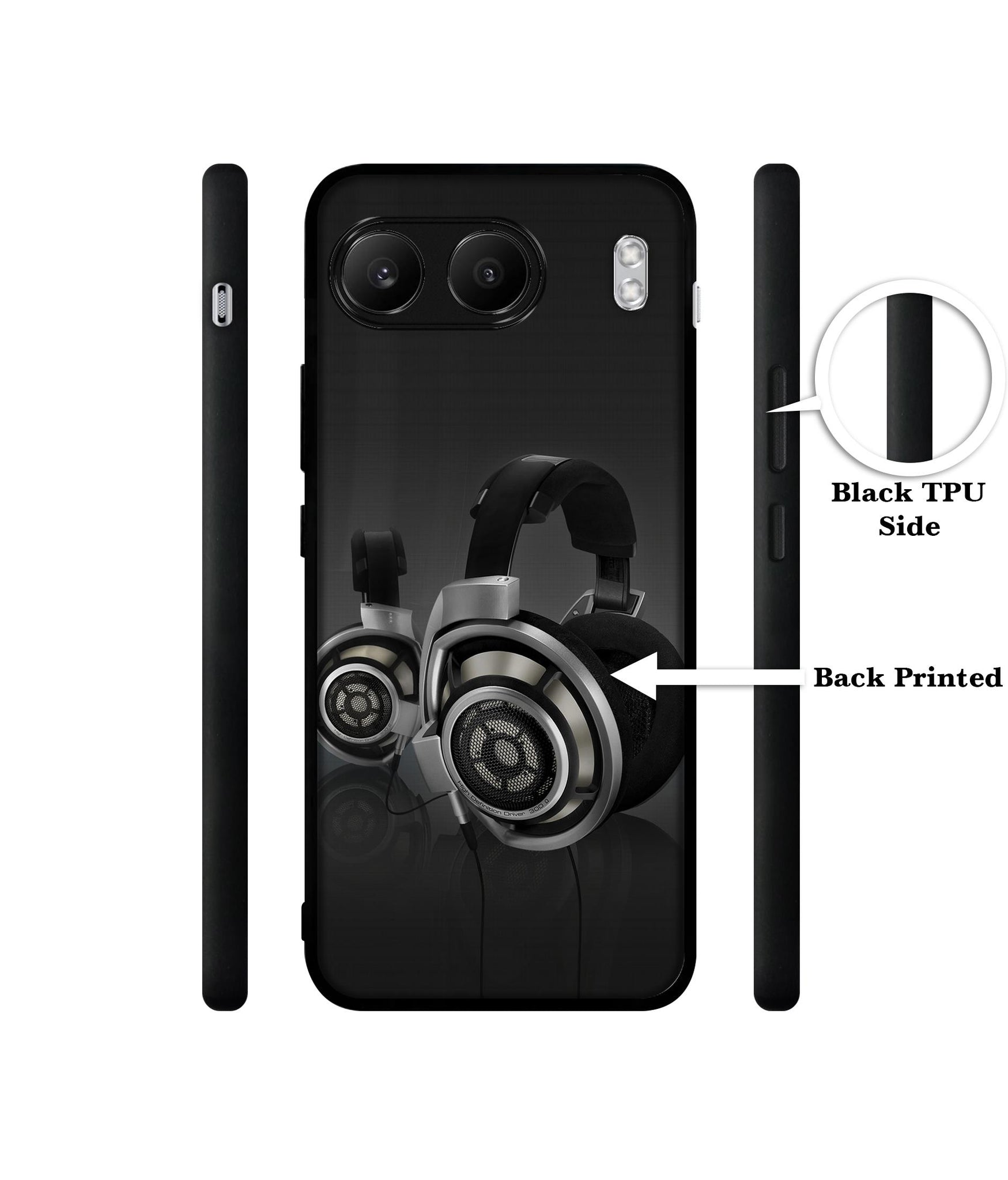 Head Phone Designer 2D Printed Back Case Cover for OnePlus Nord 4 5G