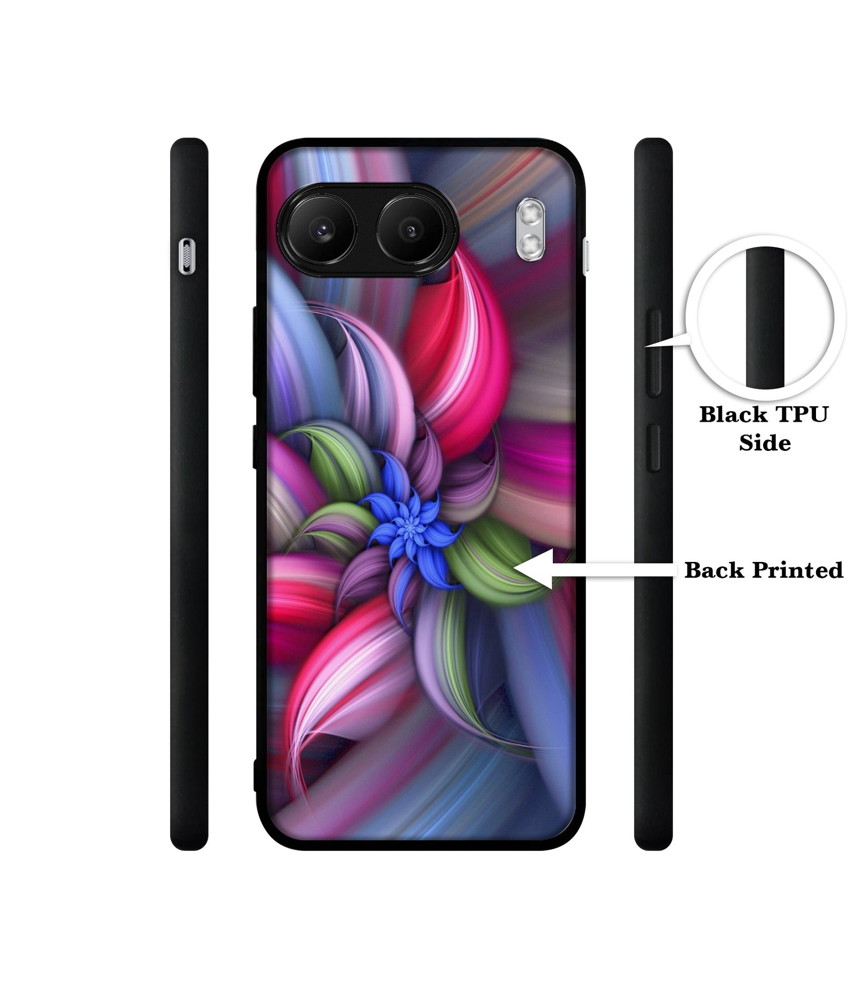 Colorful Flower Designer 2D Printed Back Case Cover for OnePlus Nord 4 5G