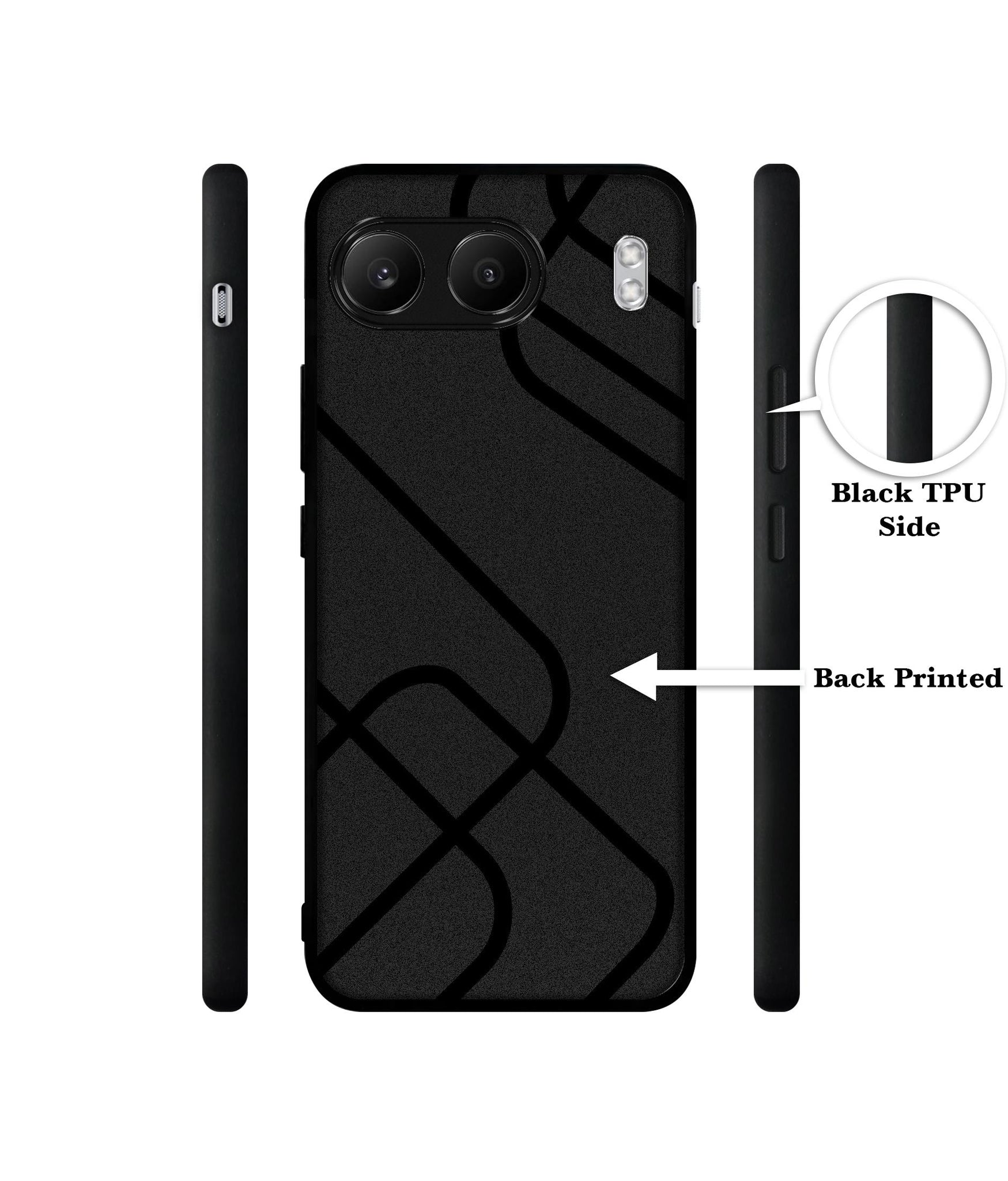 Zig-Zag Black Line Designer 2D Printed Back Case Cover for OnePlus Nord 4 5G