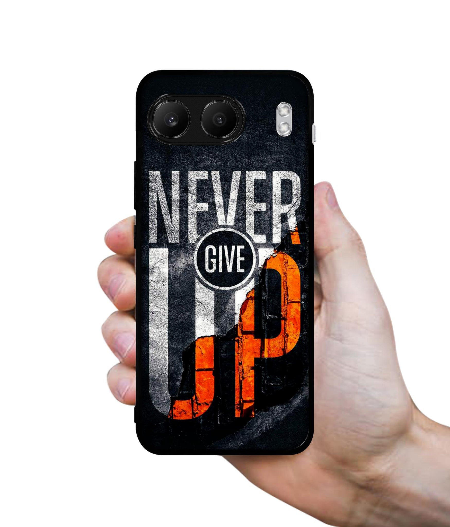 Never Give Up Designer 2D Printed Back Case Cover for OnePlus Nord 4 5G