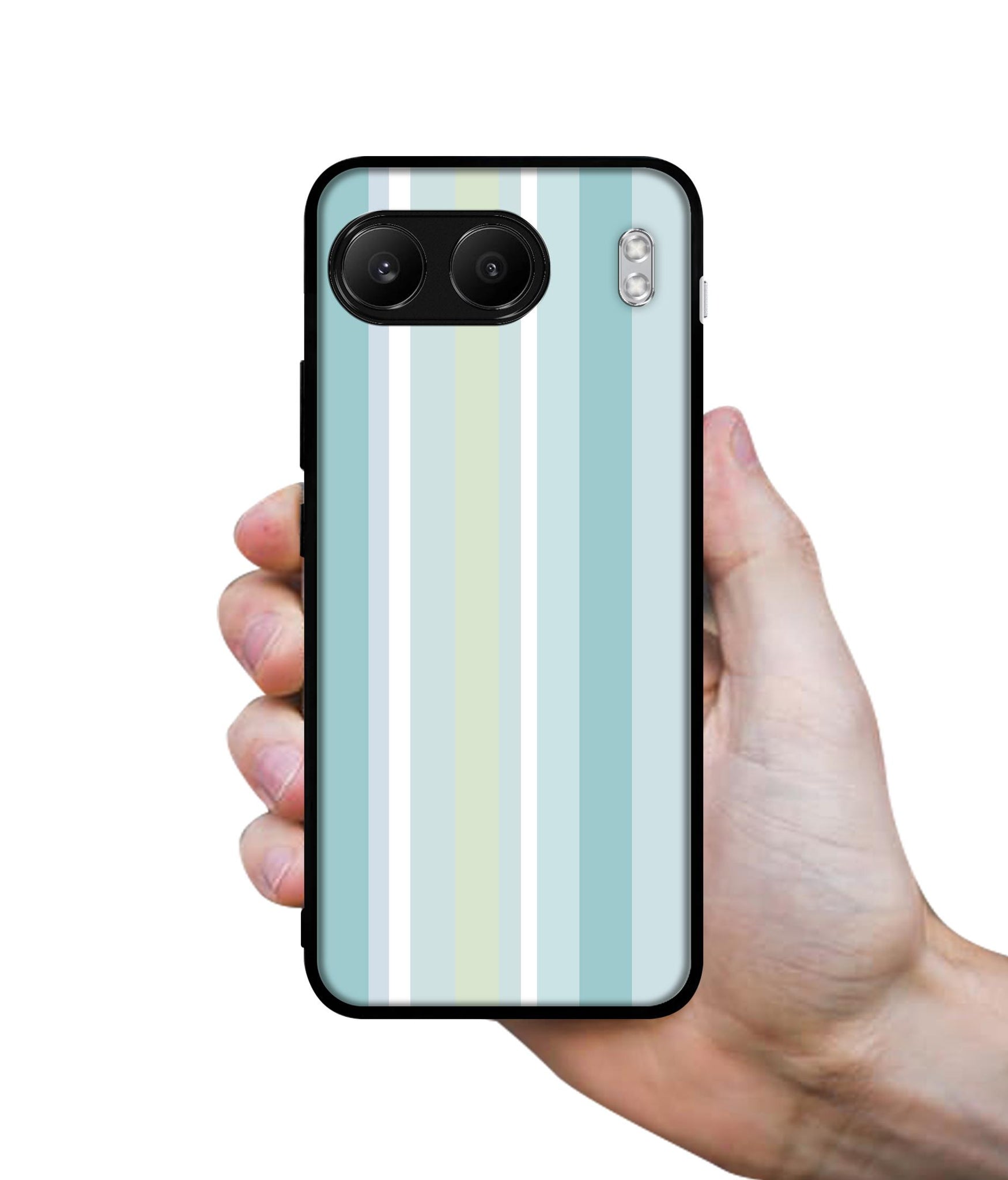Light Green Stripes Designer 2D Printed Back Case Cover for OnePlus Nord 4 5G
