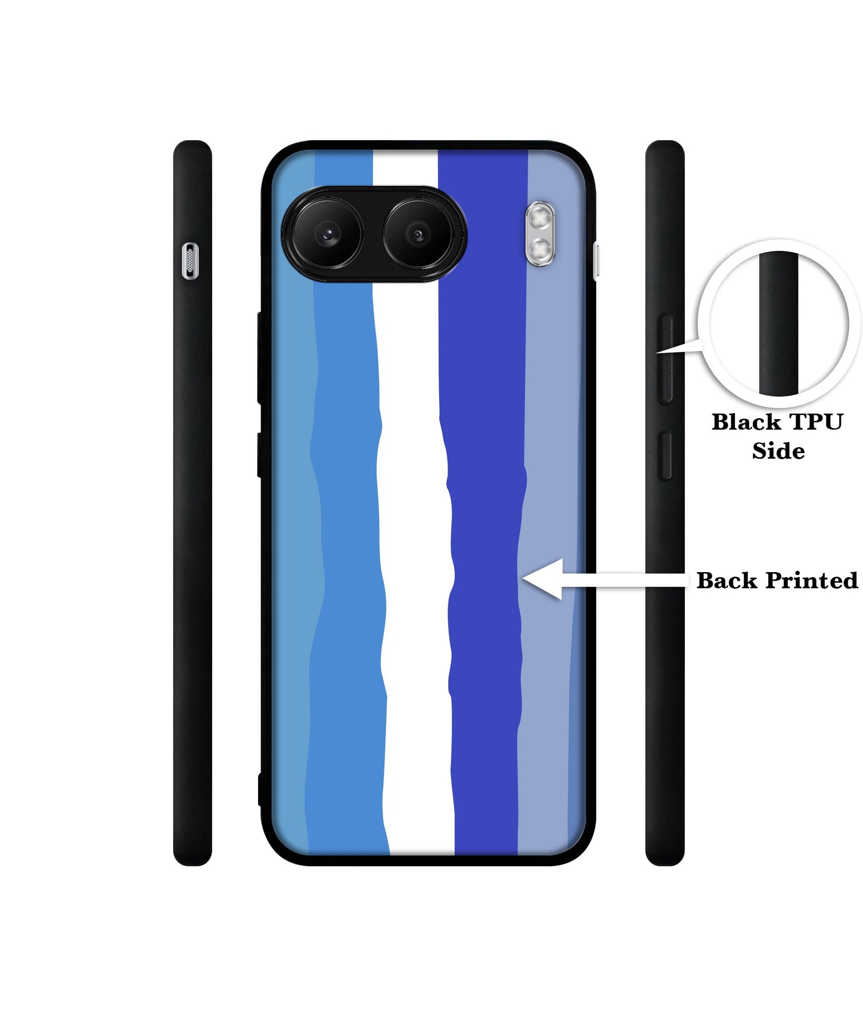 Blue Stripes Rainbow Designer 2D Printed Back Case Cover for OnePlus Nord 4 5G