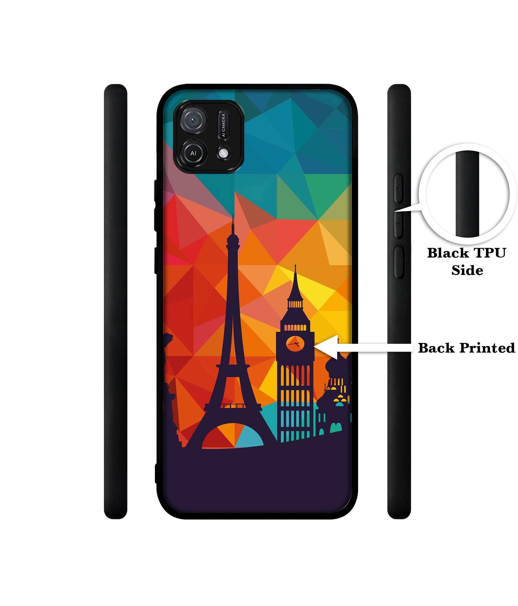 Colored Paris Designer 2D Printed Back Case Cover for Oppo A16K 4G