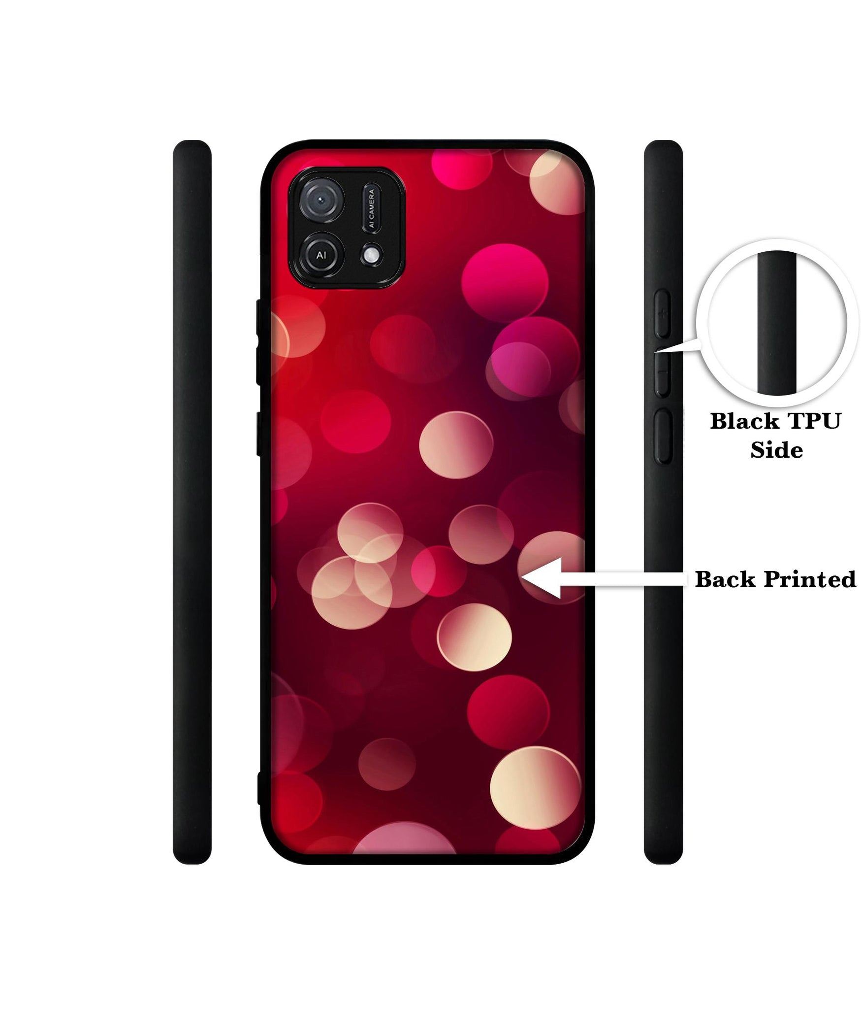 3D Circles Designer 2D Printed Back Case Cover for Oppo A16K 4G