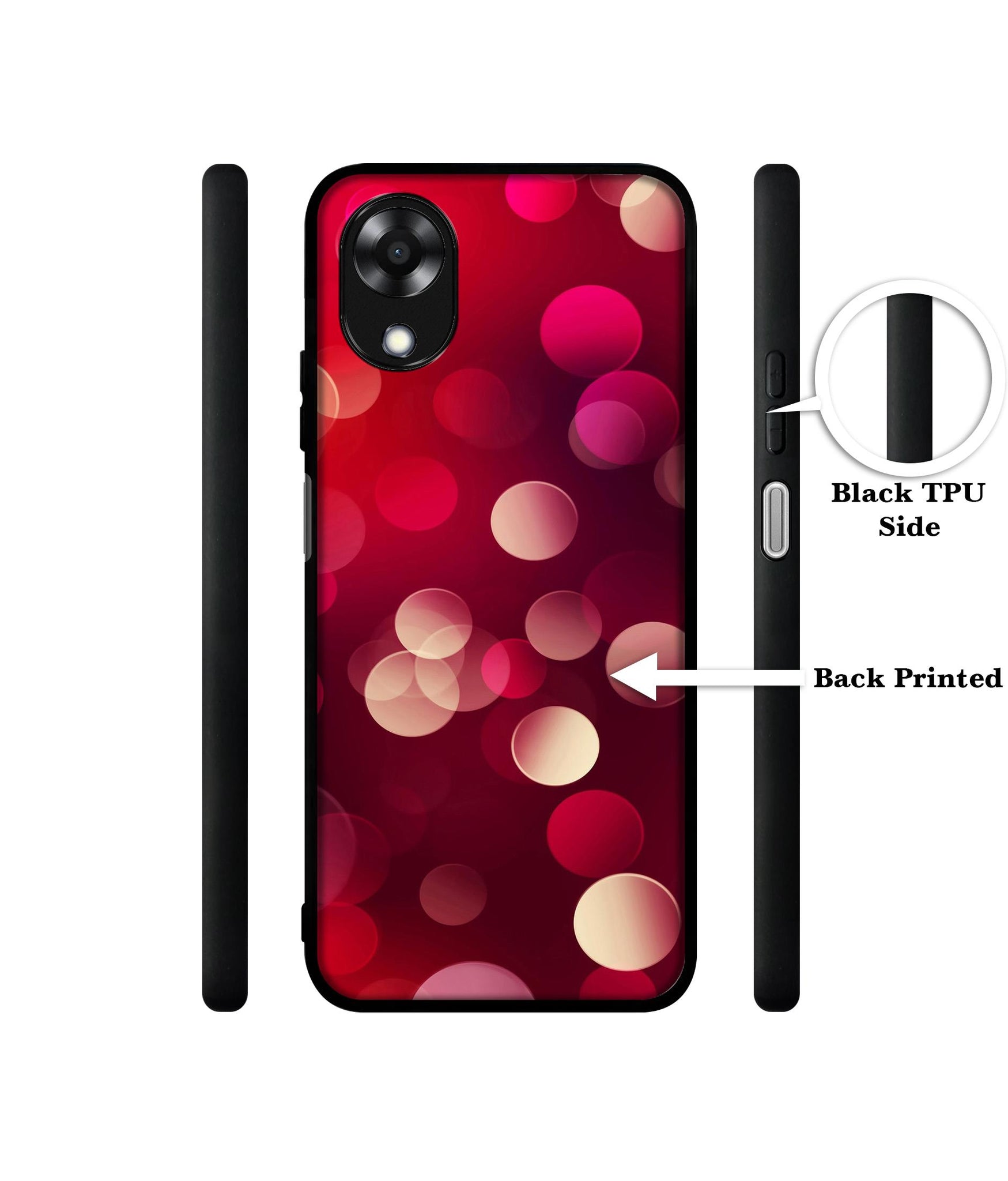 3D Circles Designer 2D Printed Back Case Cover for Oppo A17K 4G