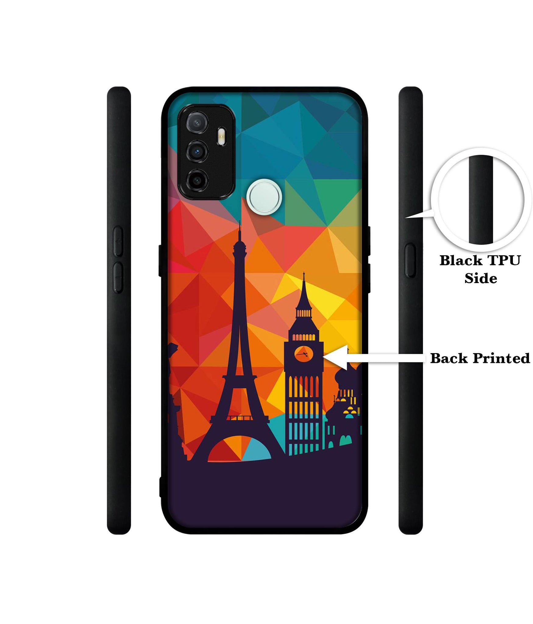 Colored Paris Designer 2D Printed Back Case Cover for Oppo A53 / A53S / A33 (2020)