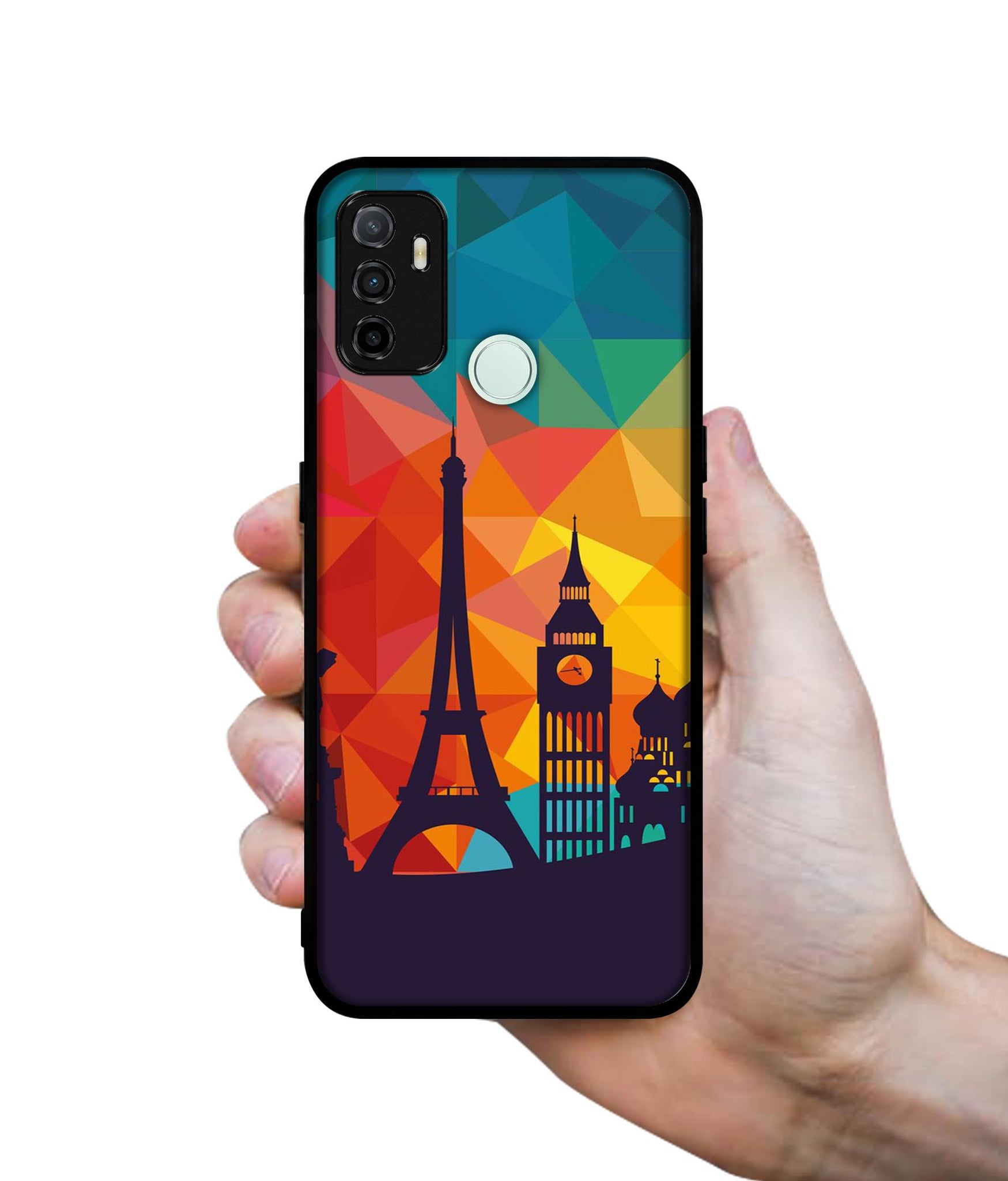 Colored Paris Designer 2D Printed Back Case Cover for Oppo A53 / A53S / A33 (2020)