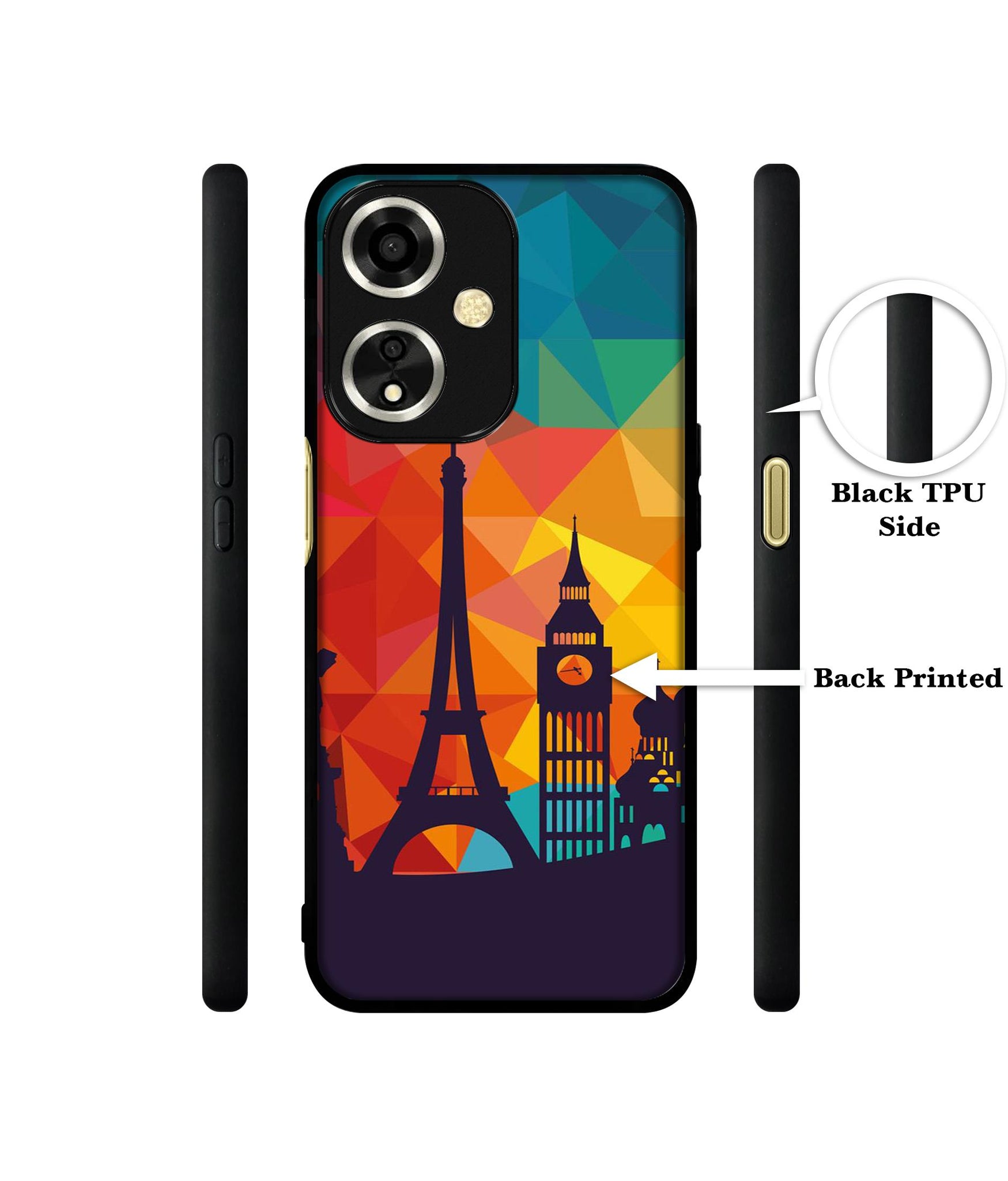 Colored Paris Designer 2D Printed Back Case Cover for Oppo A59 5G