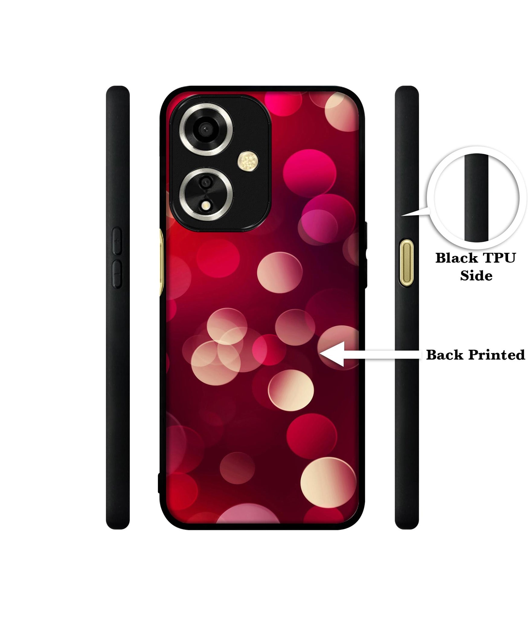 3D Circles Designer 2D Printed Back Case Cover for Oppo A59 5G