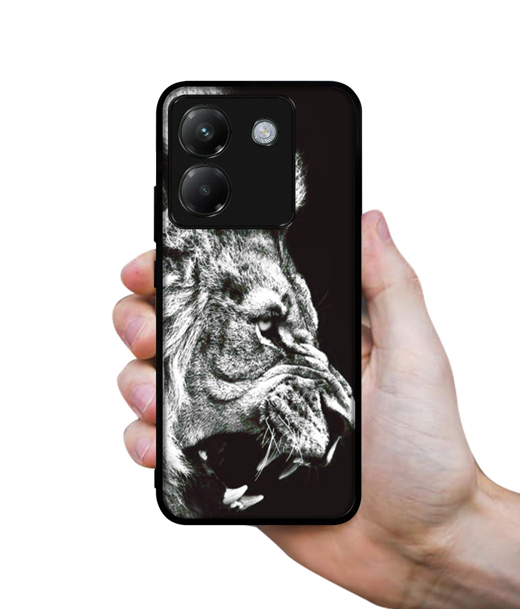 Angry Lion Designer 2D Printed Back Case Cover for Poco M7 Pro 5G