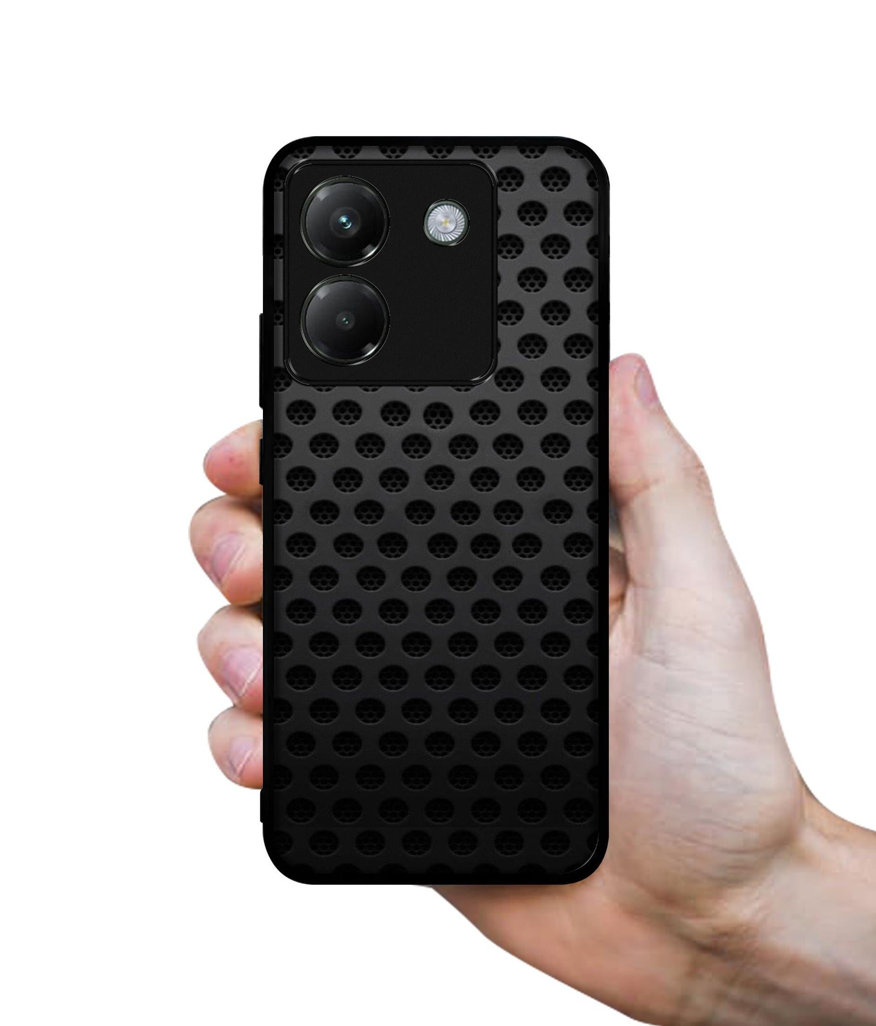 Black Circle Designer 2D Printed Back Case Cover for Poco M7 Pro 5G