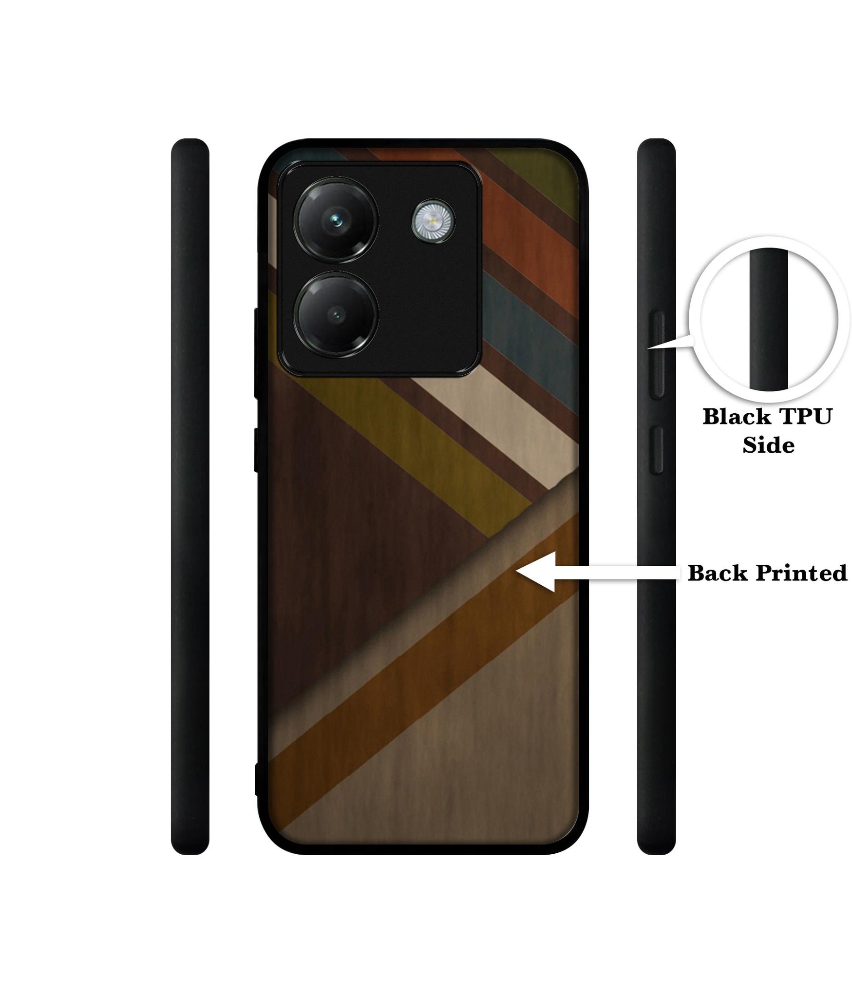 Colorful Wooden Pattern Designer 2D Printed Back Case Cover for Poco M7 Pro 5G