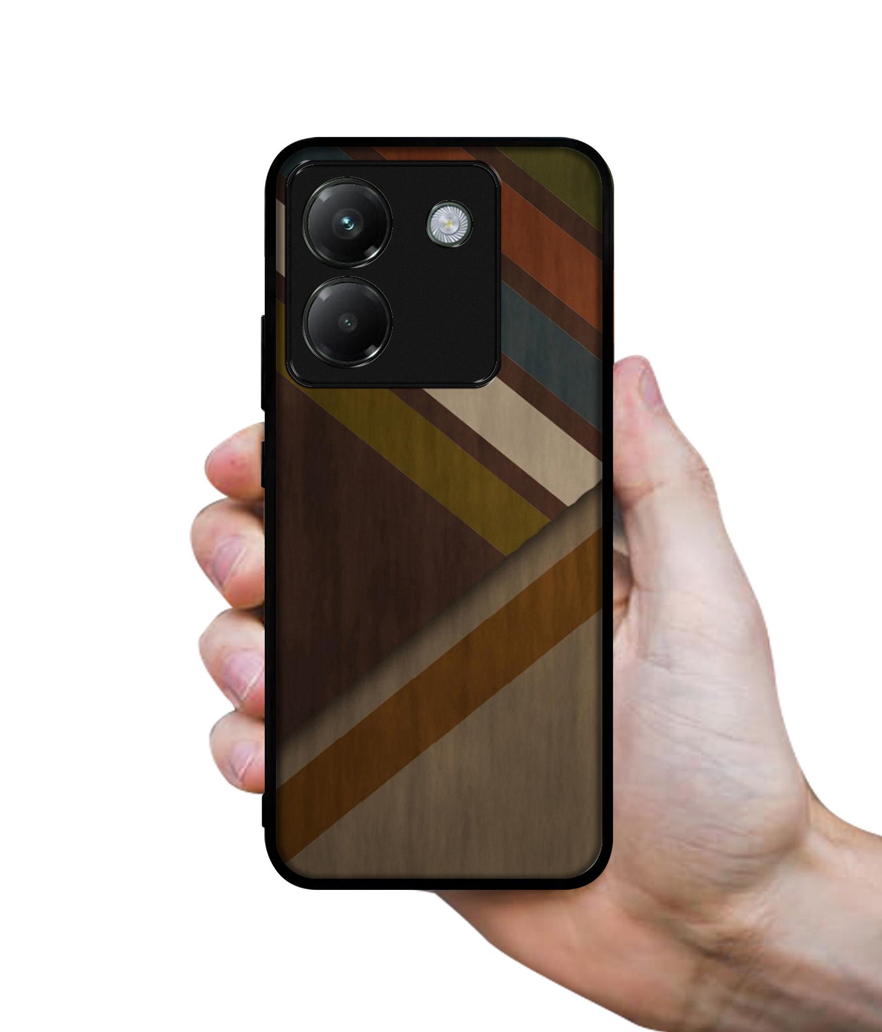Colorful Wooden Pattern Designer 2D Printed Back Case Cover for Poco M7 Pro 5G
